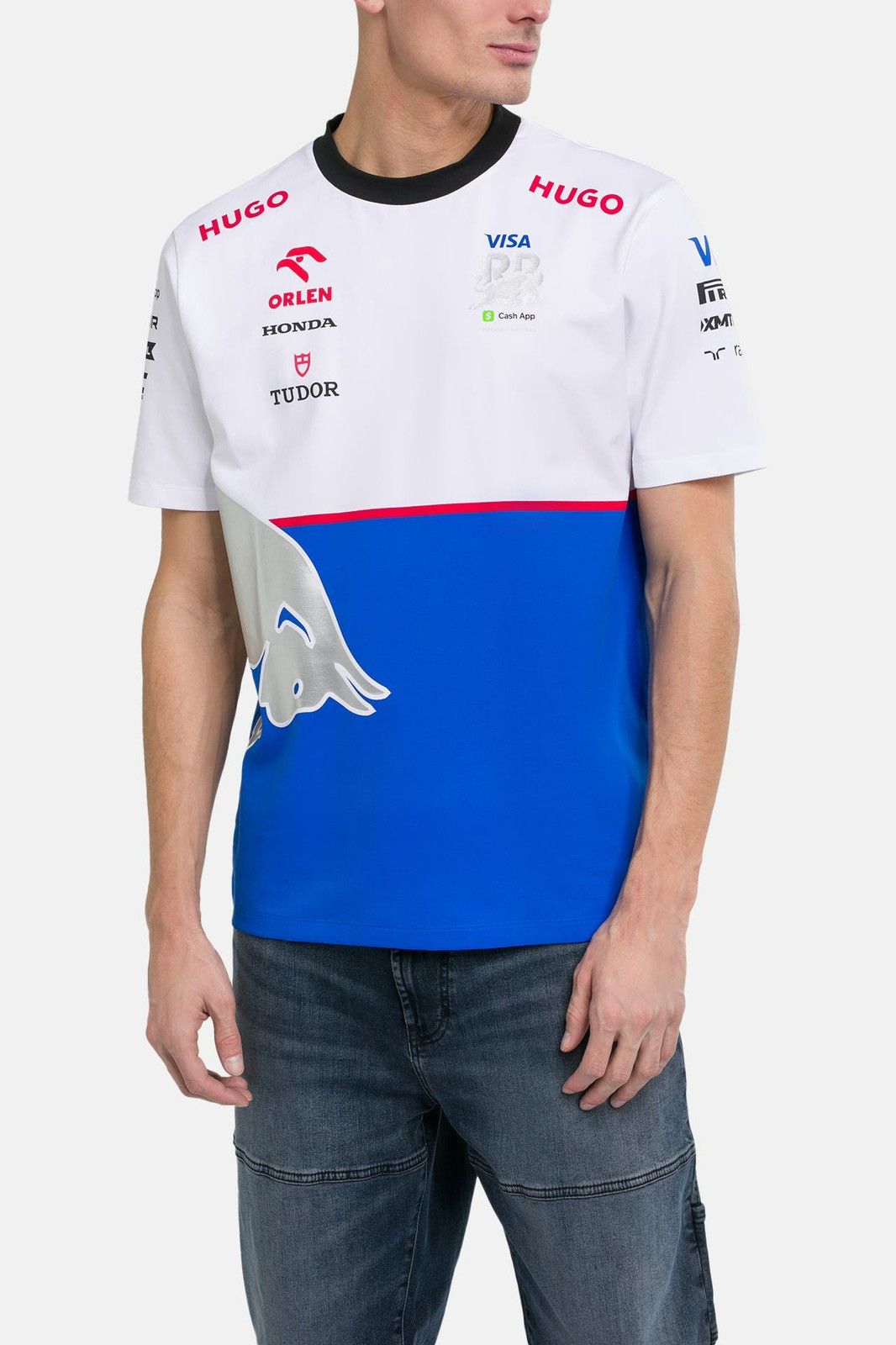 Hugo HUGO Visa Cash App RB Formula One F1 Team Shirt White Blue Size US L / EU 52-54 / 3 - 1 Thumbnail
