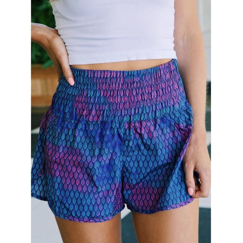Free People New Free People Movement The Way Home Shorts Blue Size S Size 28" / US 6 / IT 42 - 2 Thumbnail