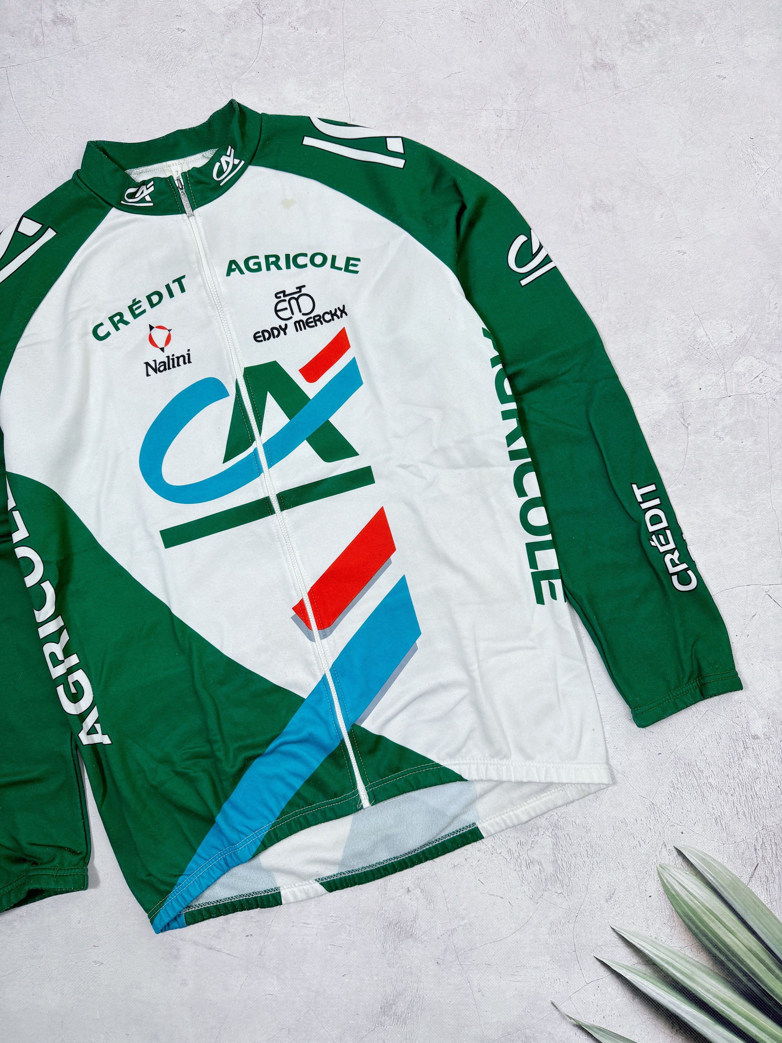 Vintage Vintage Nalini Cycling Jersey Eddy Merckx Credit Agricole LS Size US XL / EU 56 / 4 - 4 Thumbnail