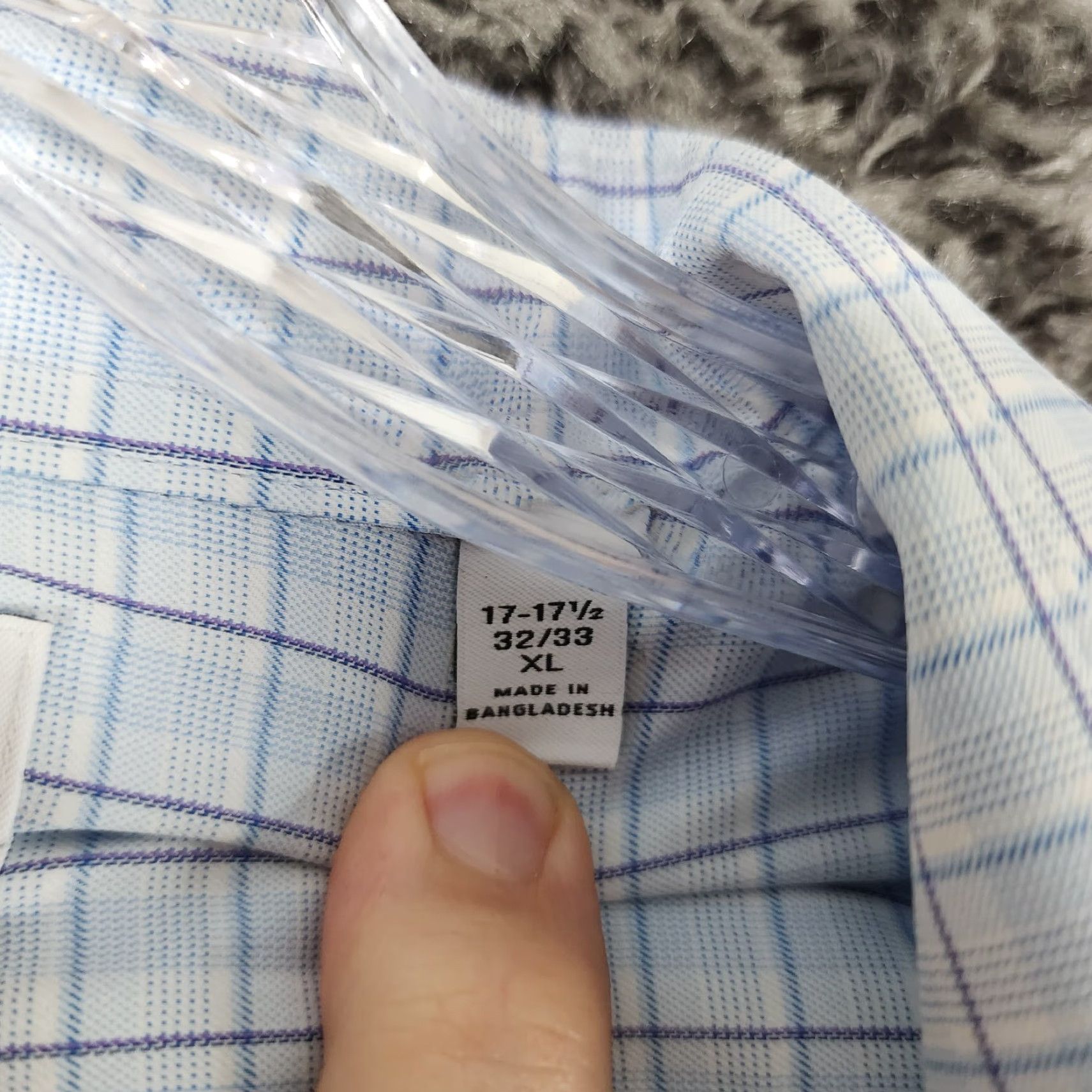 Calvin Klein Calvin Klein Mens Blue Plaid Lightweight Long Sleeve Slim Button-Up Sz XL Shirt Size US XL / EU 56 / 4 - 5 Thumbnail
