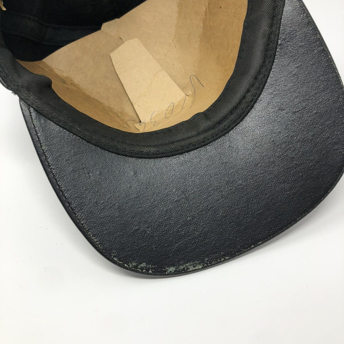 NFL × Sports Specialties × Vintage Sports Specialties Vintage Houston Oilers Script Leather Hat Size ONE SIZE - 7 Thumbnail