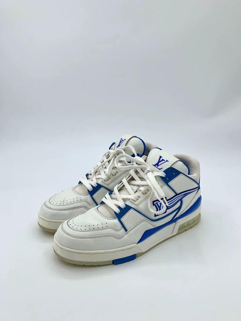 Louis Vuitton Louis Vuitton Trainer Blue and White Lace Up Sneakers Size US 9 / EU 42 - 1 Thumbnail