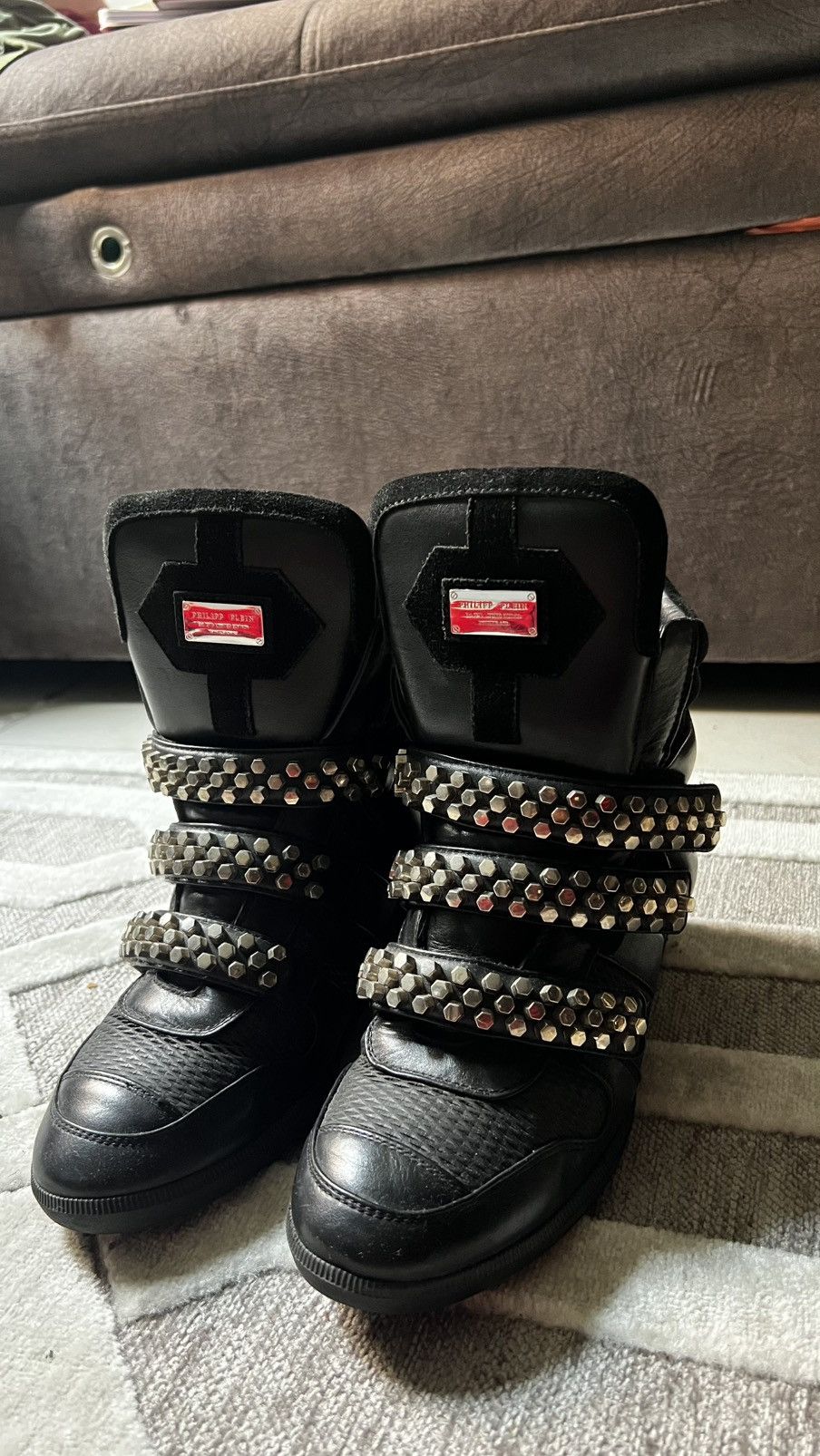 Philipp Plein Philip Plein High Top Sneakers Size US 10 / IT 40 - 1 Thumbnail