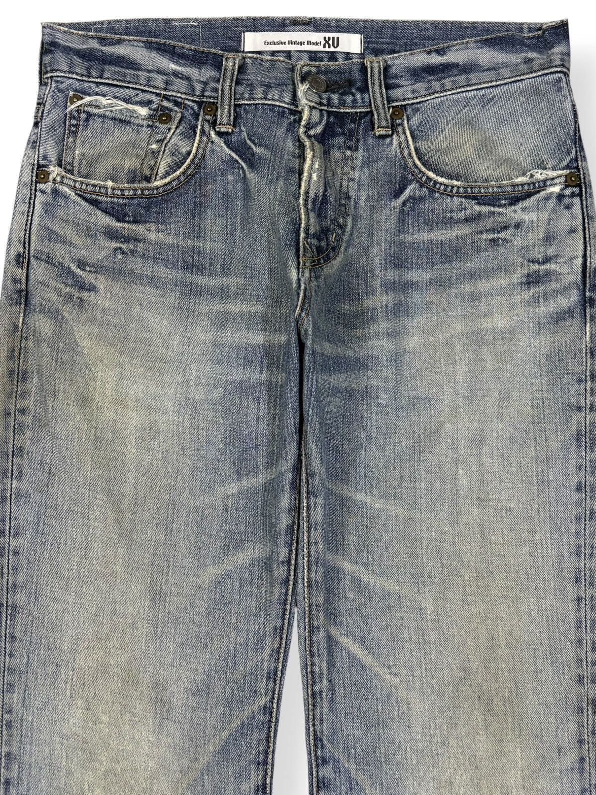 Edwin Vintage Edwin XV Mud Wash Flare Distressed Grunge Jeans Size US 31 - 3 Thumbnail