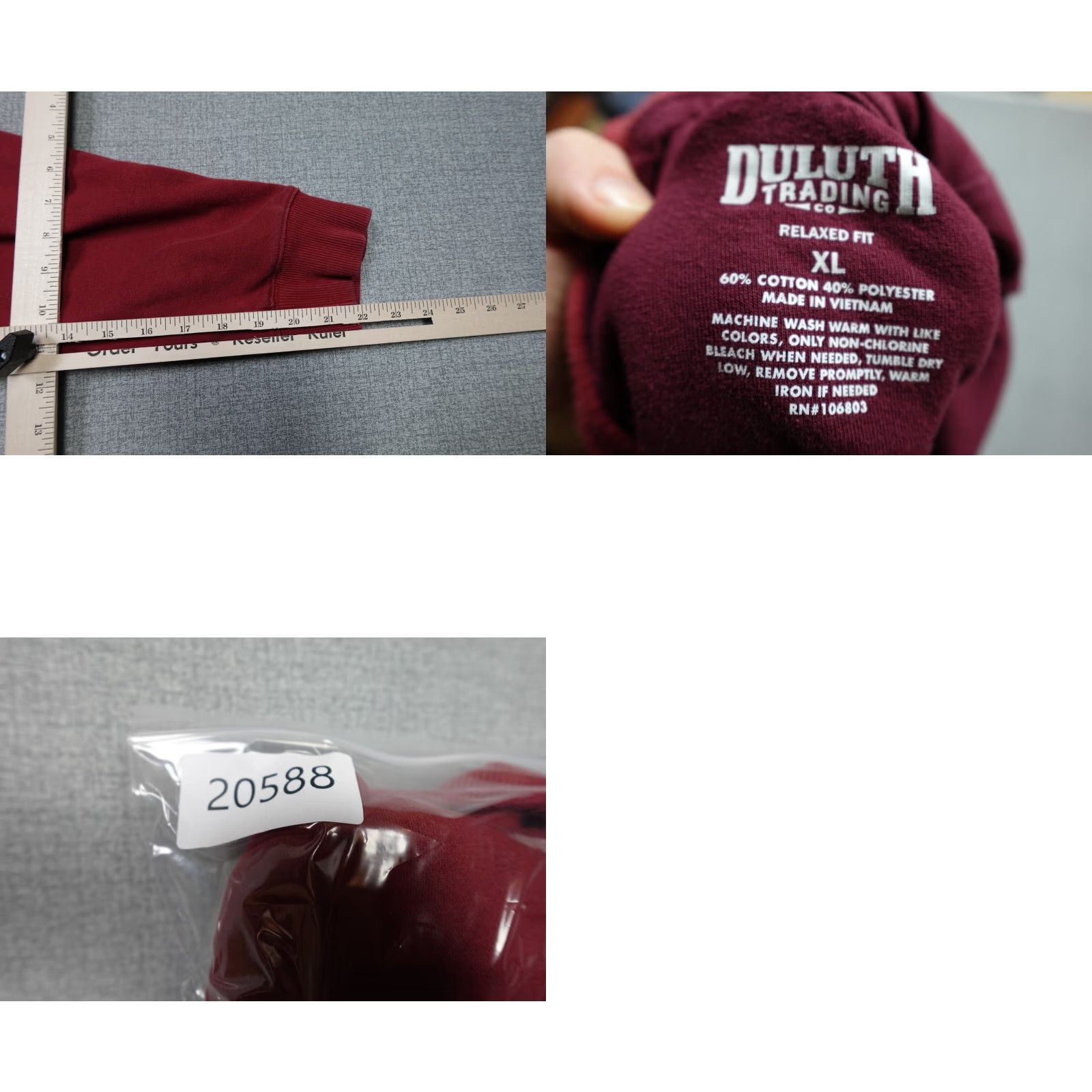 Vintage Duluth Mens XL Red Hooded Pullover Sweatshirt Sweater Logo Stretch Casual Winter Fall Spring Outdoor Classic Fit Size US XL / EU 56 / 4 - 8 Thumbnail
