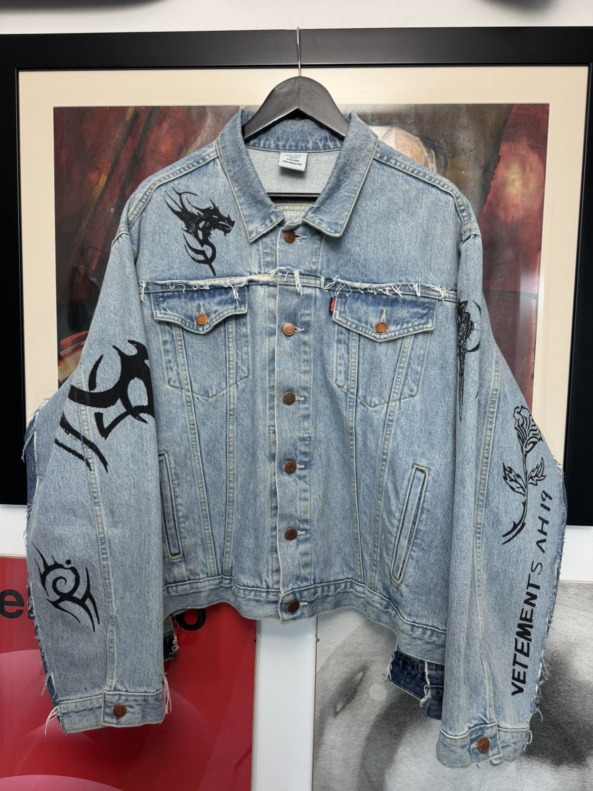 Levi's × Vetements Vetements x Levi's Tribal-print Oversized Denim