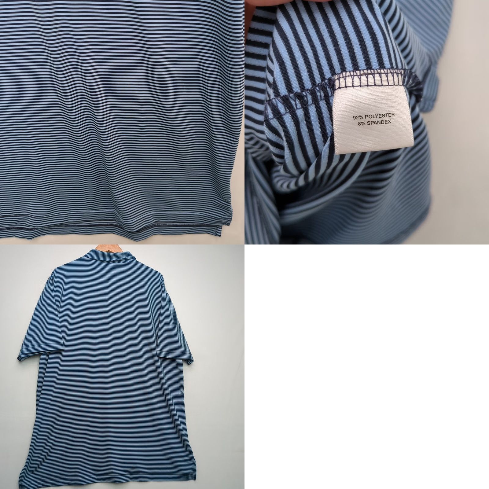 Peter Millar Peter Millar Summer Comfort Polo Mens XXL Blue Stripe Short Sleeve Donkey Golf Mens Regular Polo Shirt Size US XXL / EU 58 / 5 - 8 Thumbnail