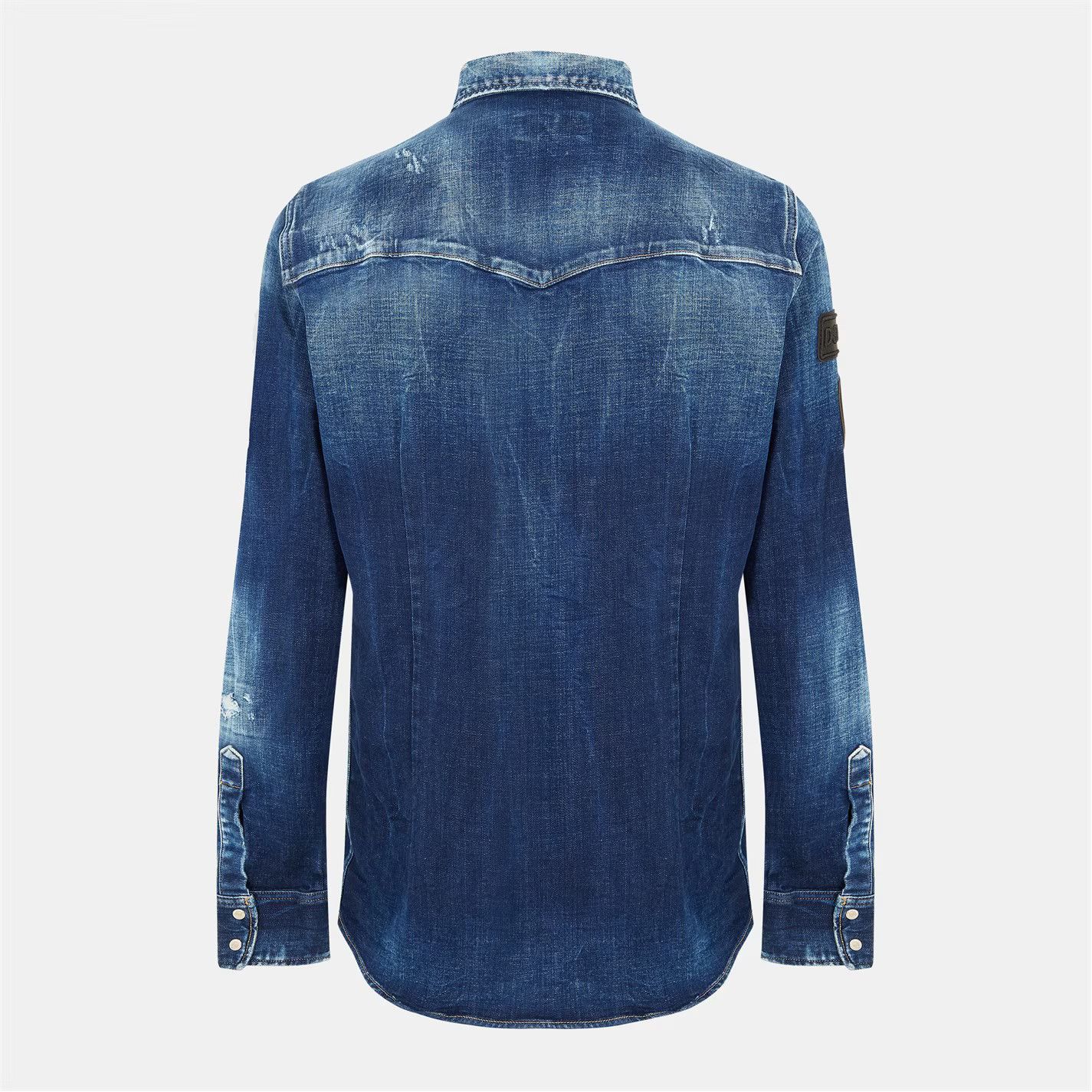 Dsquared2 o1g2r1mq0426 Long Sleeve Denim Shirt in Blue Size US L / EU 52-54 / 3 - 2 Thumbnail