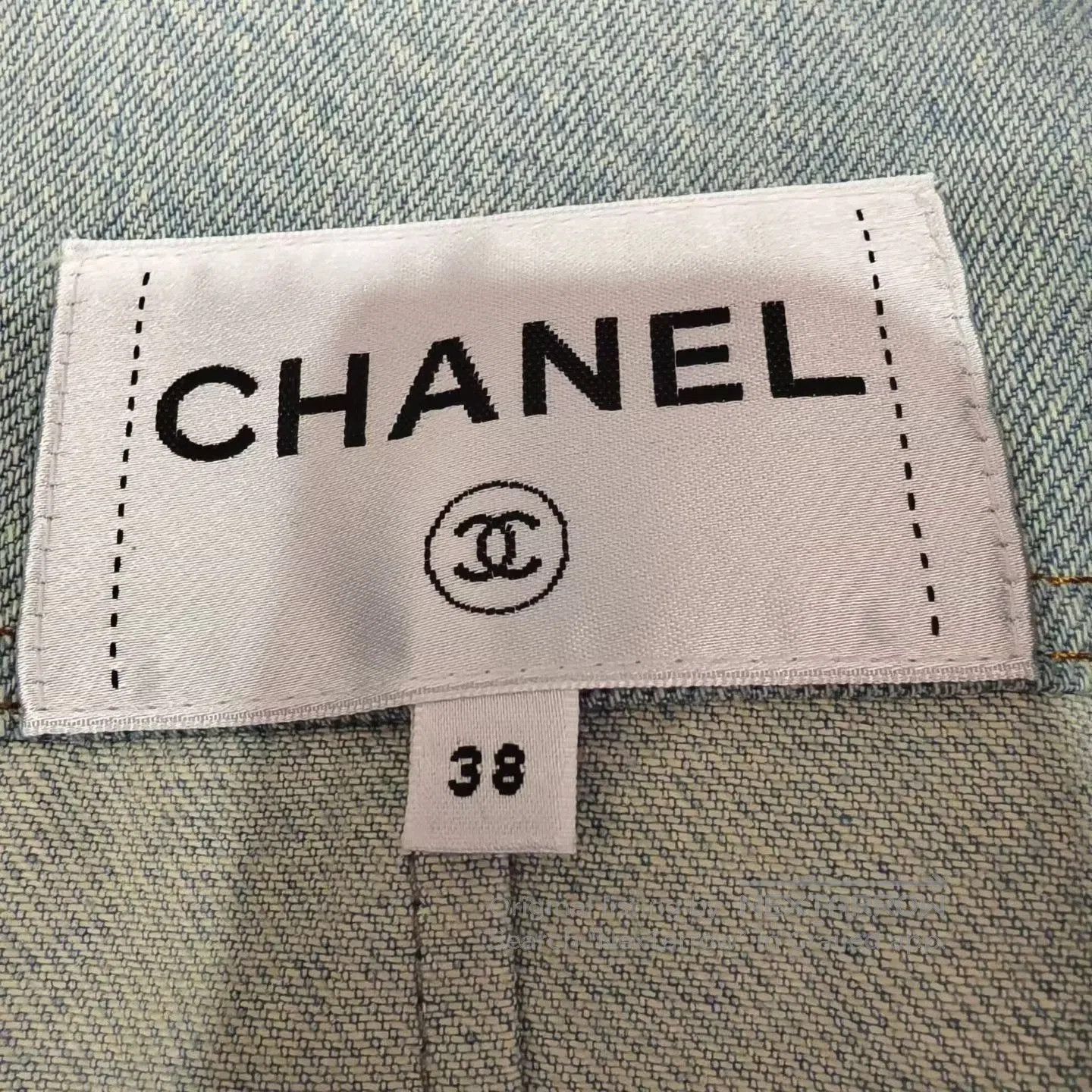 Chanel Chanel Blue Denim Patchwork Suit Jacket. Size S / US 4 / IT 40 - 3 Thumbnail