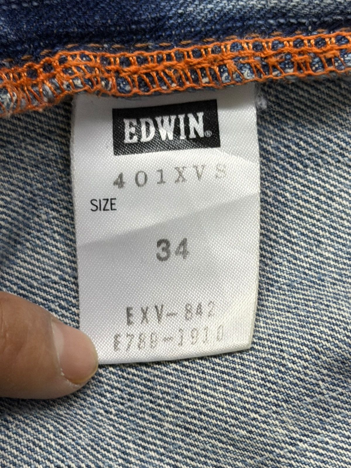 Edwin Vintage Edwin 401 XVS Y2K Buckle Back Vintage Wash Denim W36 Size US 36 / EU 52 - 12 Thumbnail