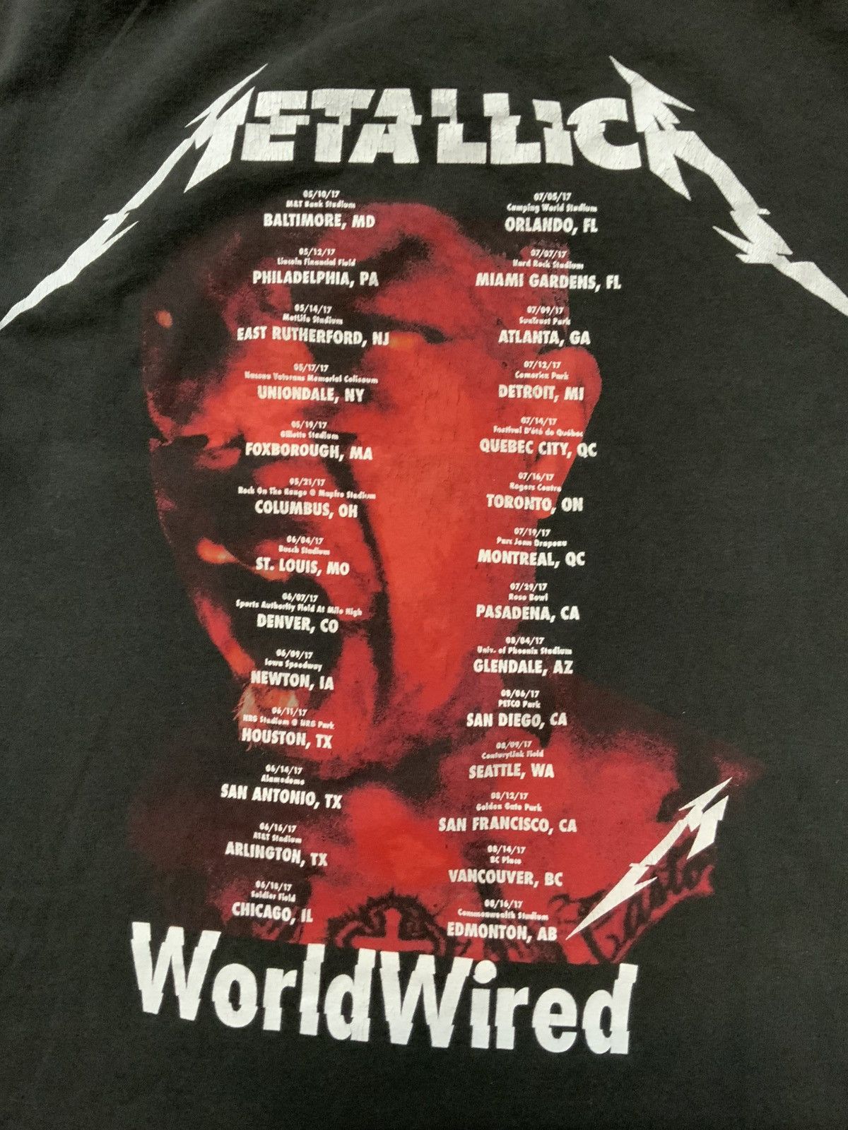 Band Tees × Metallica Metallica Hardwired To Self Destruct WorldWired T-Shirt Size US M / EU 48-50 / 2 - 4 Thumbnail