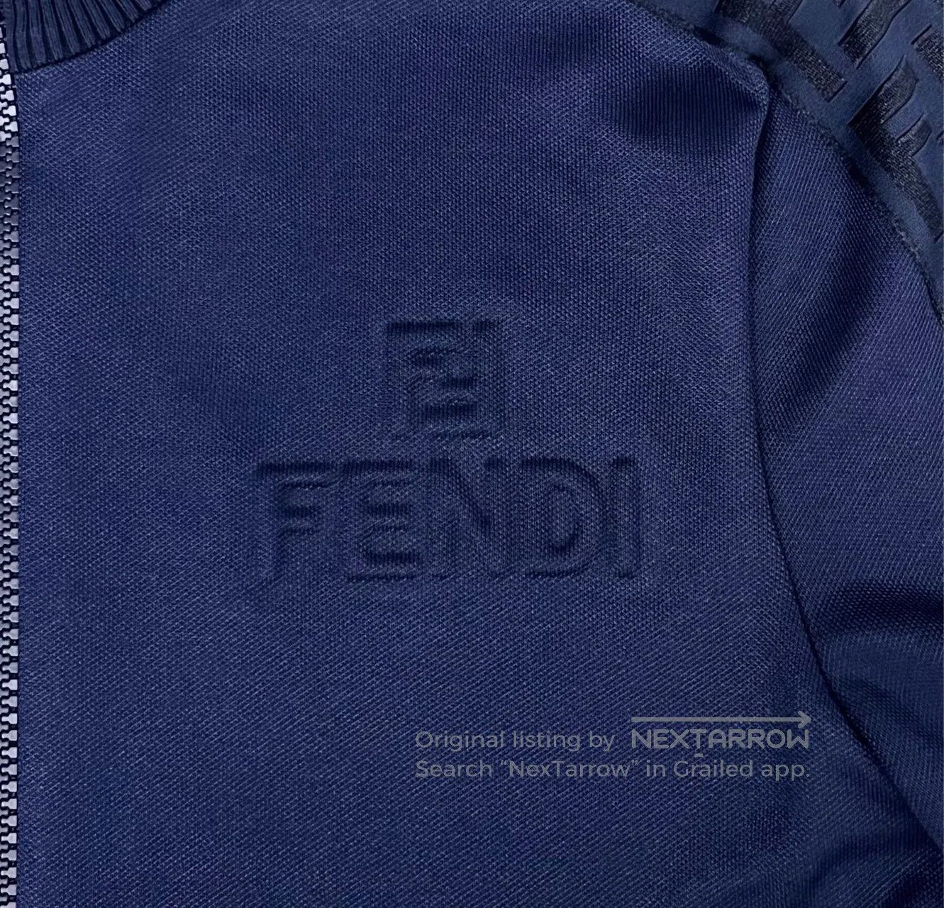 Fendi FENDI Navy Blue Embossed Letter Embroidery Double F Monogr Size XS / US 0-2 / IT 36-38 - 5 Thumbnail