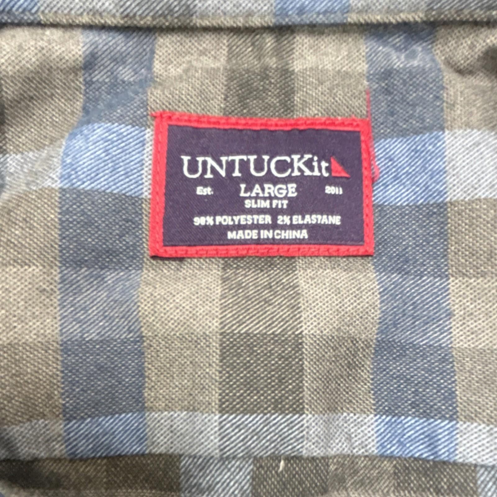 UNTUCKit Slim Fit Plaid Button-Up Shirt Size L Long Sleeve Untuckit Size US L / EU 52-54 / 3 - 9 Thumbnail