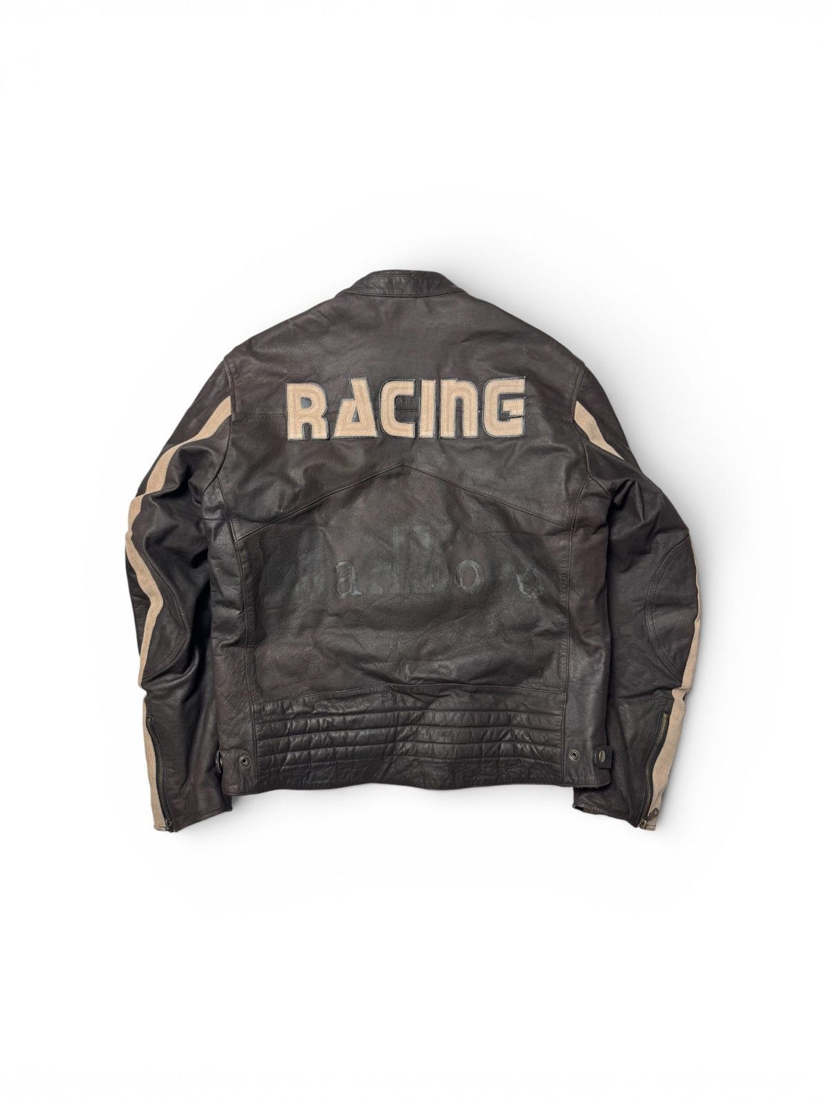 Vintage Vintage Marlboro Leather Racing Jacket Size US L / EU 52-54 / 3 - 2 Thumbnail