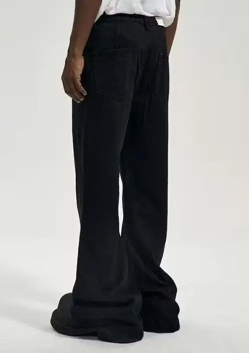 VIBE Black Chunky Flared Denim Jeans Size US 32 / EU 48 - 2 Thumbnail
