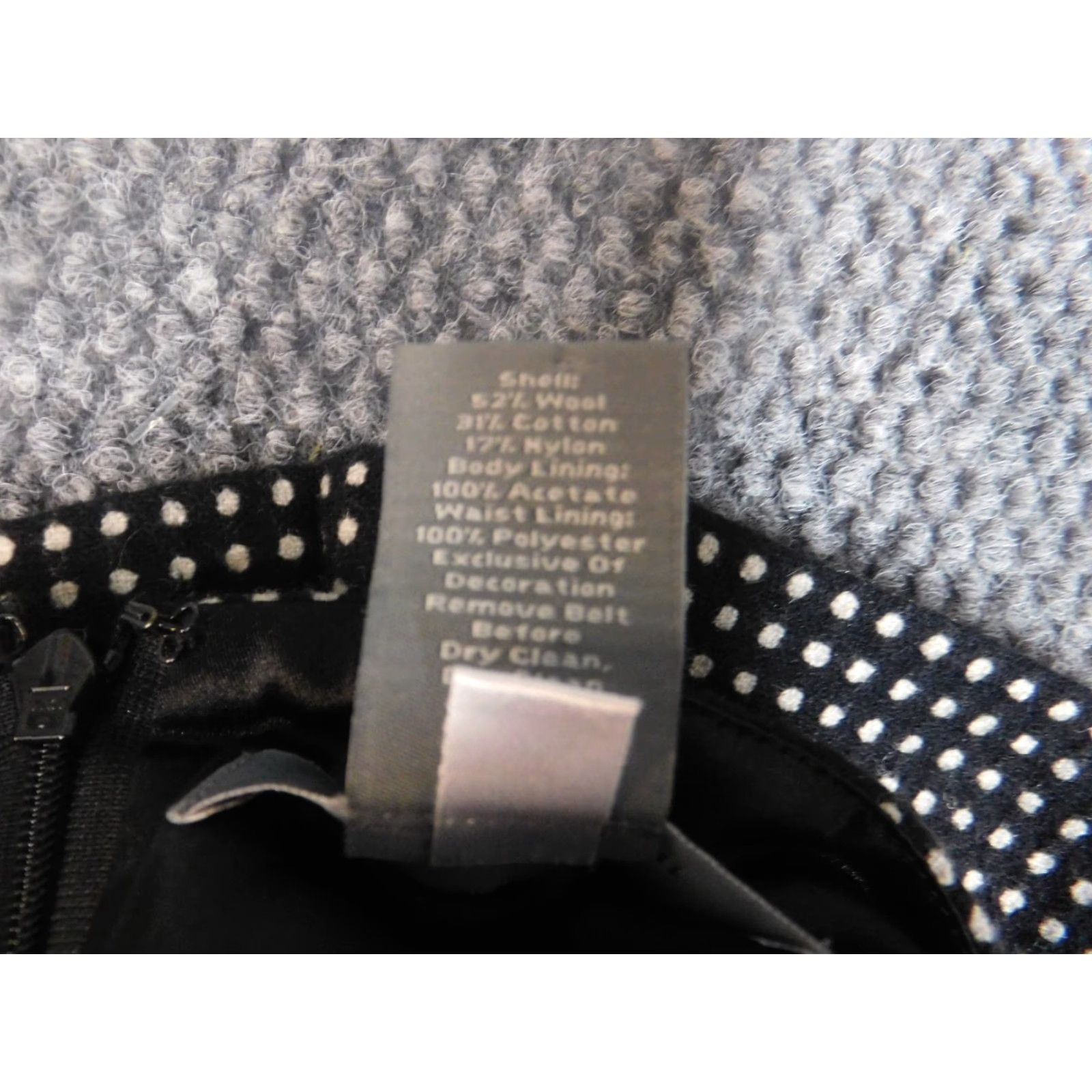 Ann Taylor Ann Taylor Skirt Womens 2 Black dots Wool A-line Size 26" / US 2 / IT 38 - 5 Thumbnail