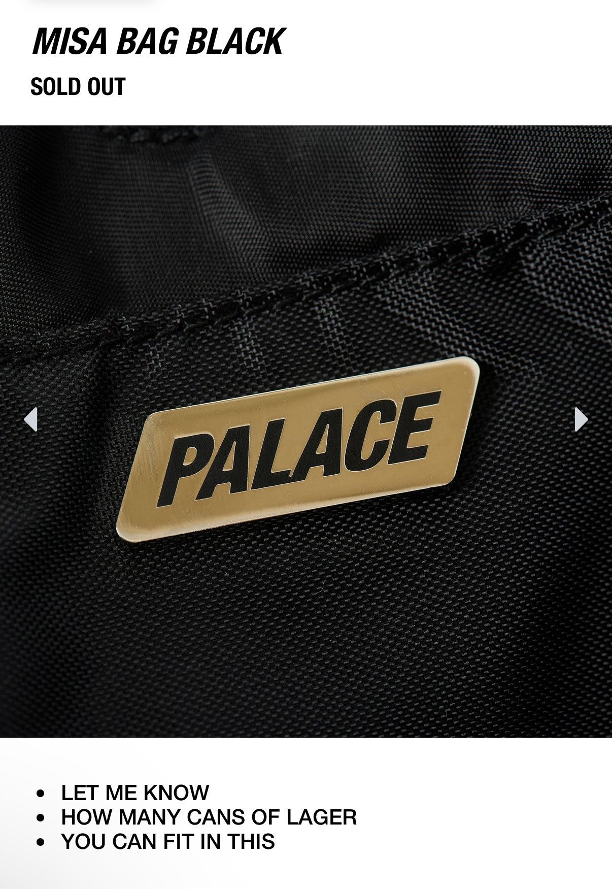 Other PALACE DEATHNOTE MISA BAG Size ONE SIZE - 6 Thumbnail