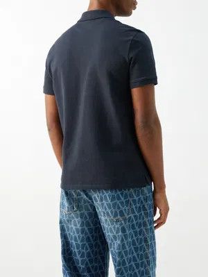 Valentino o1y0525 Logo Polo Shirt in Midnight Blue Size US S / EU 44-46 / 1 - 3 Thumbnail