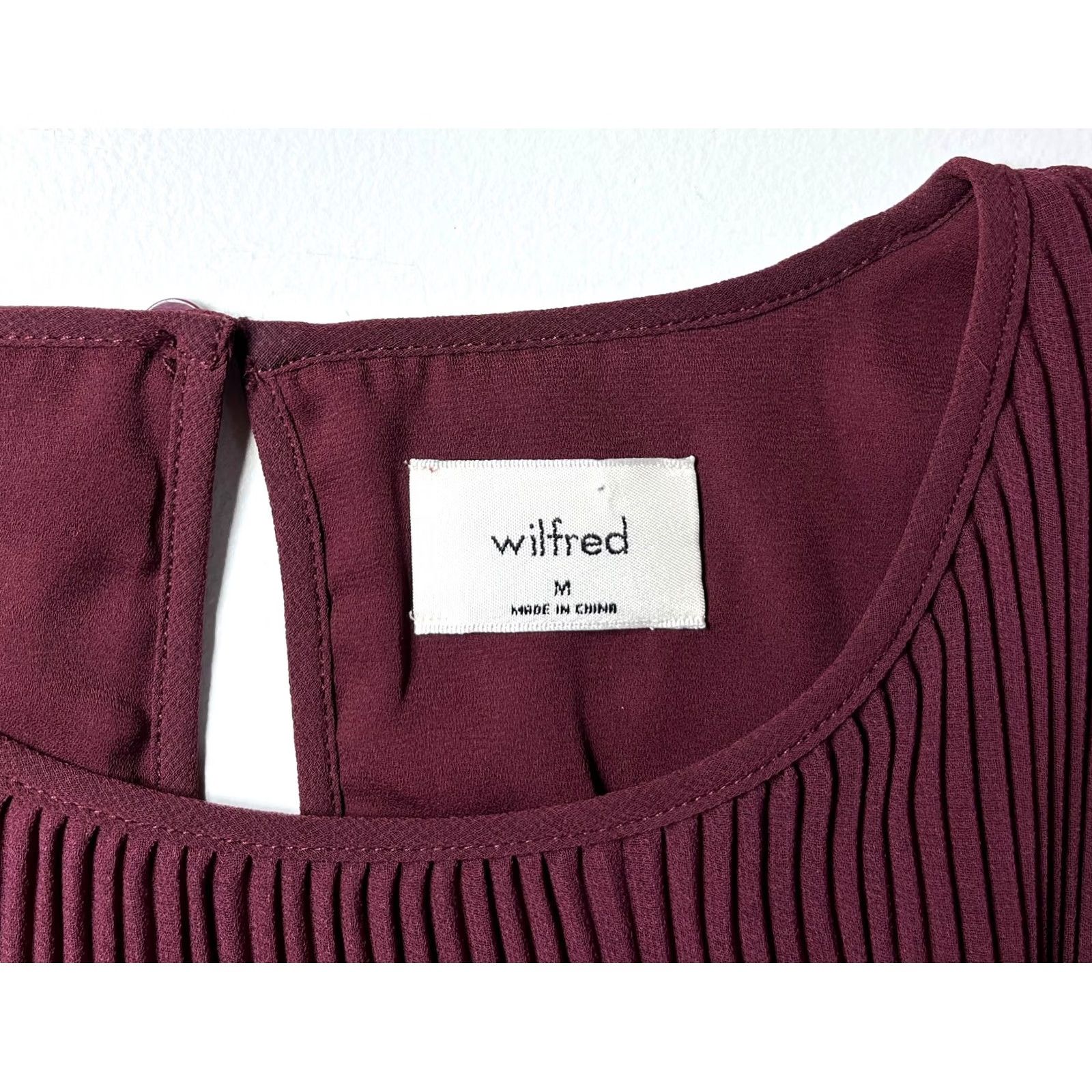 Vintage VINTAGE Wilfred Daydreamer Mini Dress Women's Burgundy M Size M / US 6-8 / IT 42-44 - 5 Thumbnail