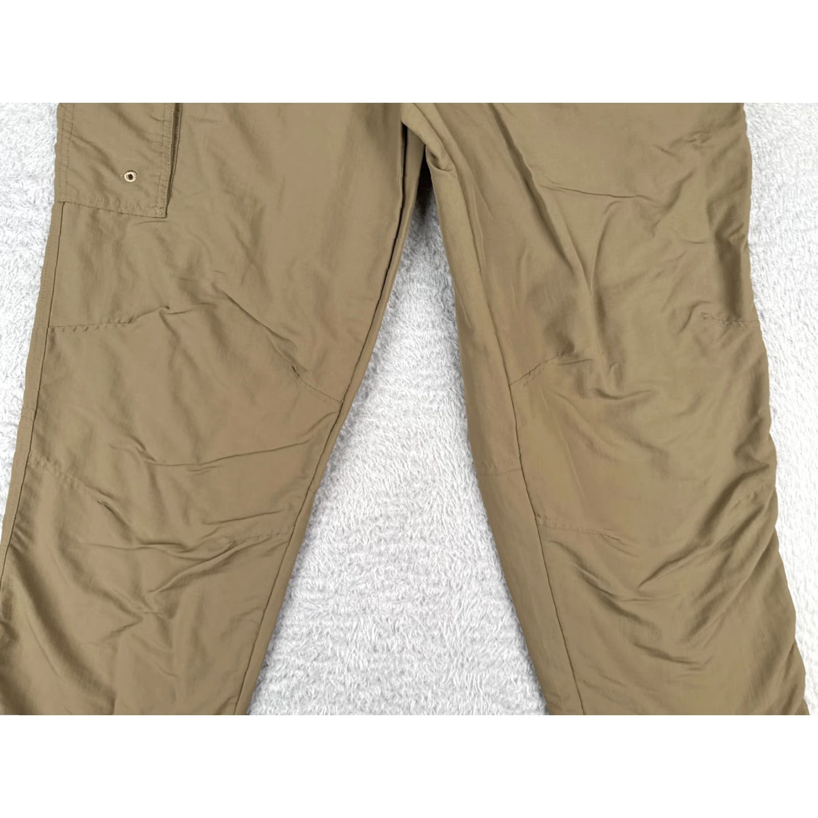 Vintage White Sierra Pants Mens Large Beige Cargo 100% Nylon Hiking Fishing Camp 36x31 Size US 33 - 3 Thumbnail