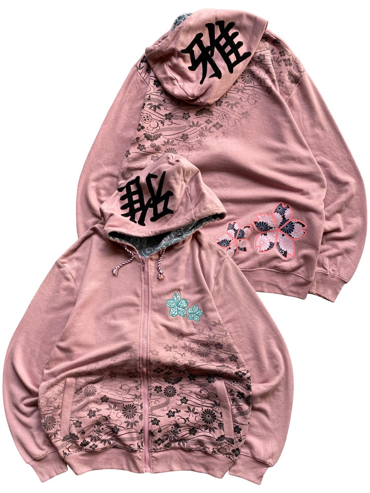 Designer × Japanese Brand Japanese Oriental Cherry Blossoms Zip Hoodies Size US XL / EU 56 / 4 - 1 Thumbnail