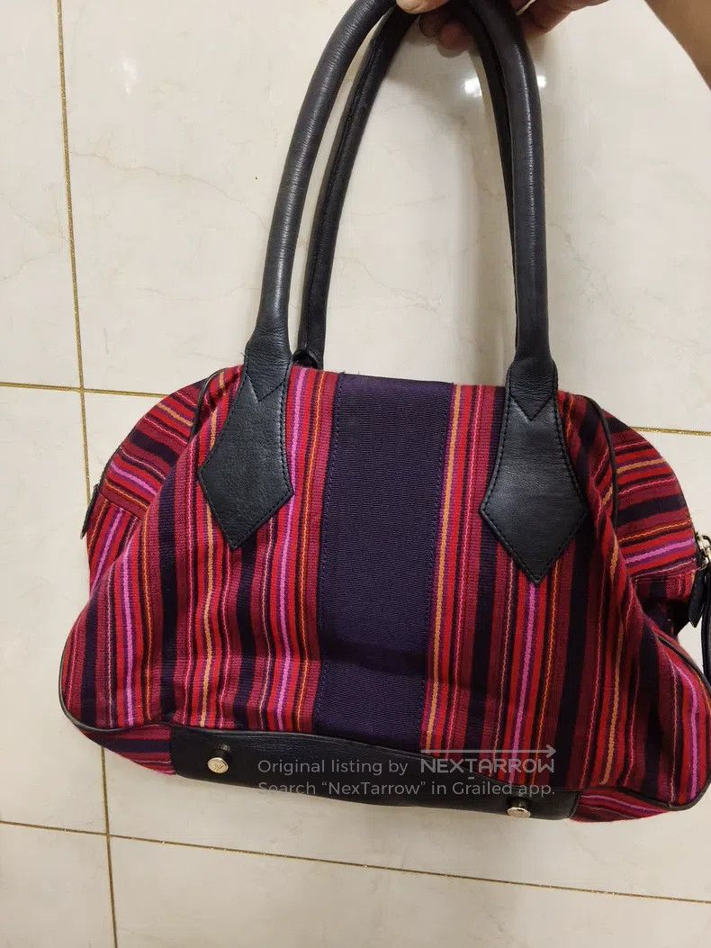 Other Vivienne Westwood size os Striped Bow Handbag, Purple with Size ONE SIZE - 3 Thumbnail