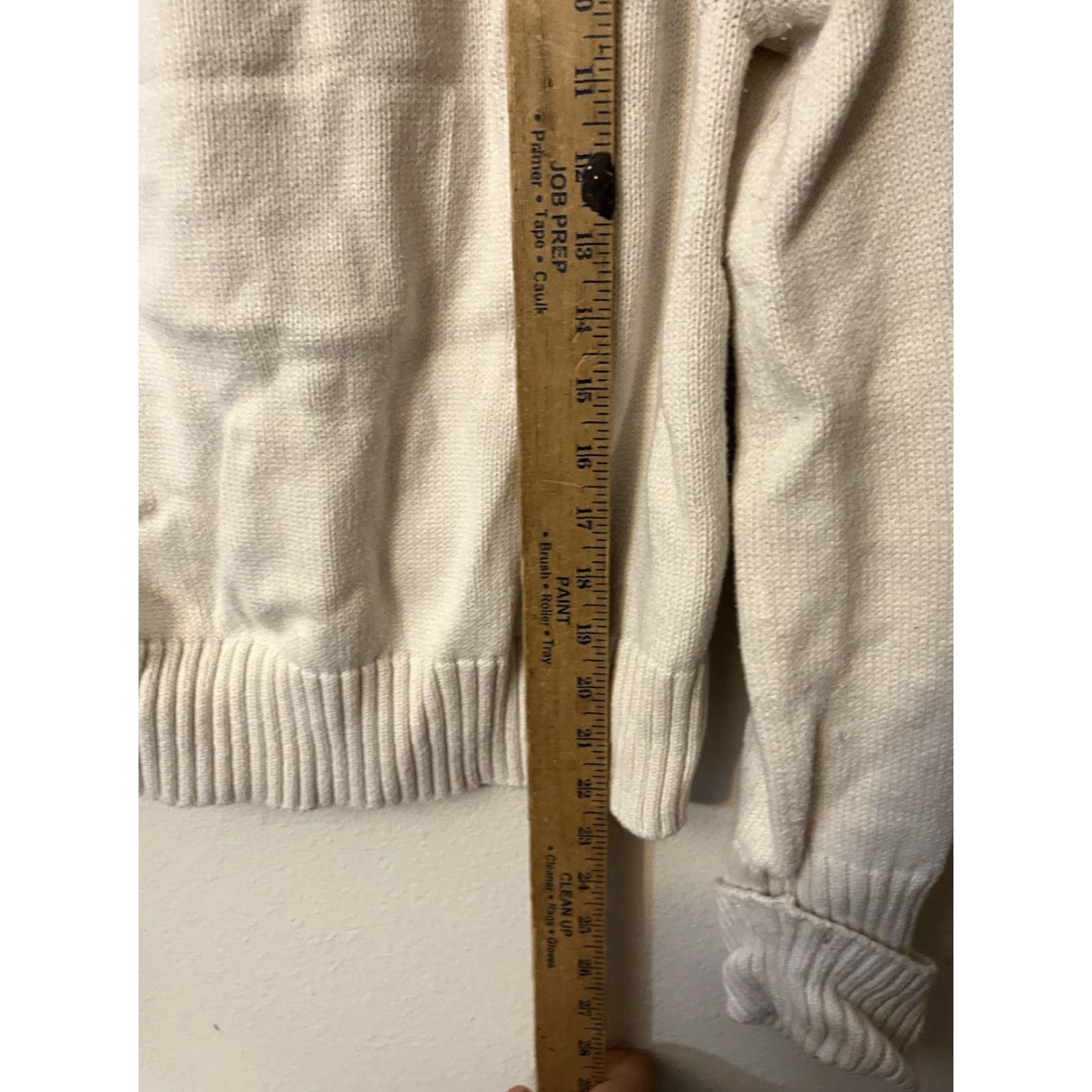 Abercrombie & Fitch Abercrombie & Fitch Sweater Women Small Ivory Textural Nock Neck Collar Pullover Size S / US 4 / IT 40 - 4 Thumbnail