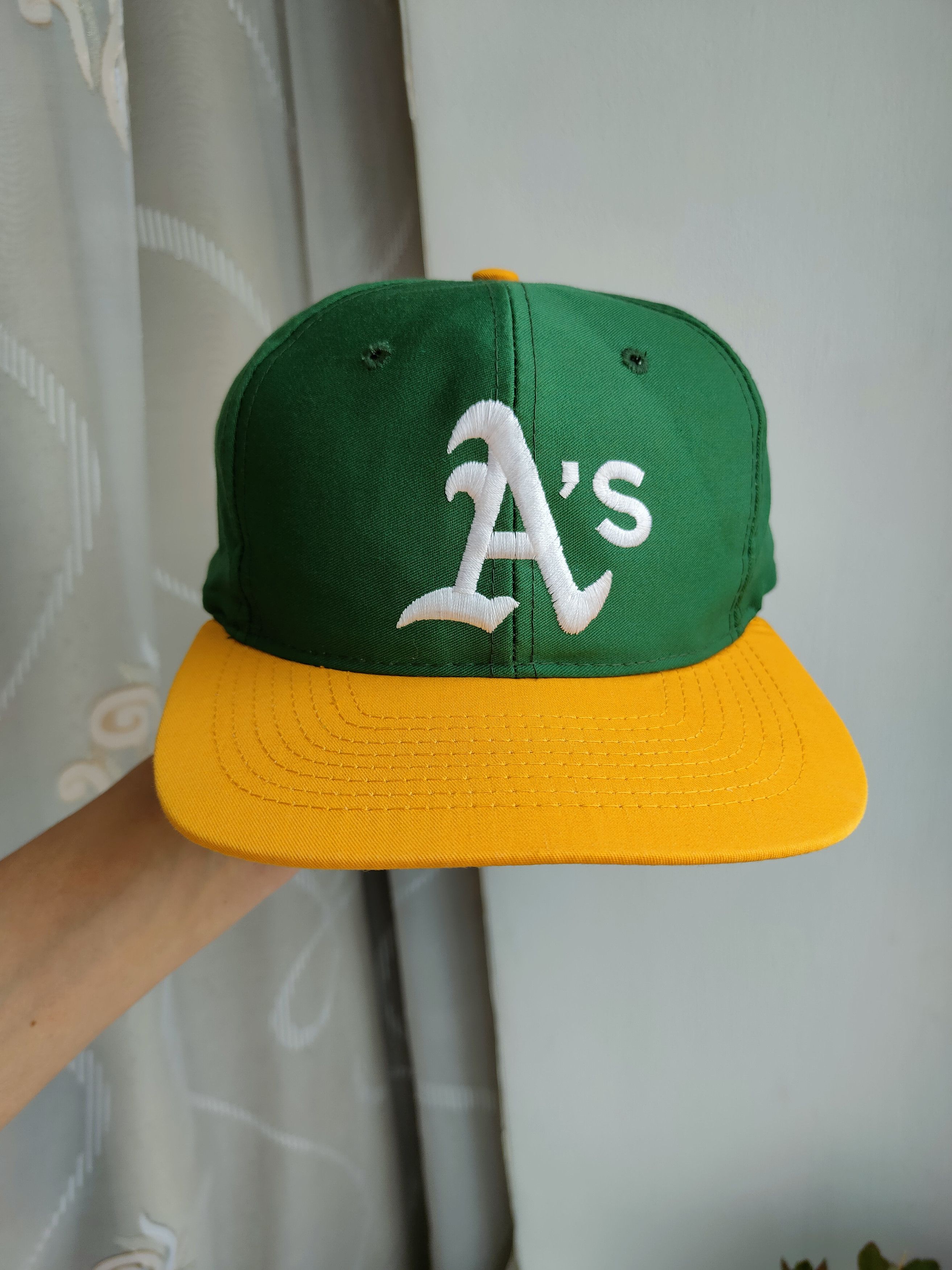 MLB × Sports Specialties Vintage Oakland A's Athletics Green Yellow MLB 80s Rare Cap Size ONE SIZE - 1 Thumbnail