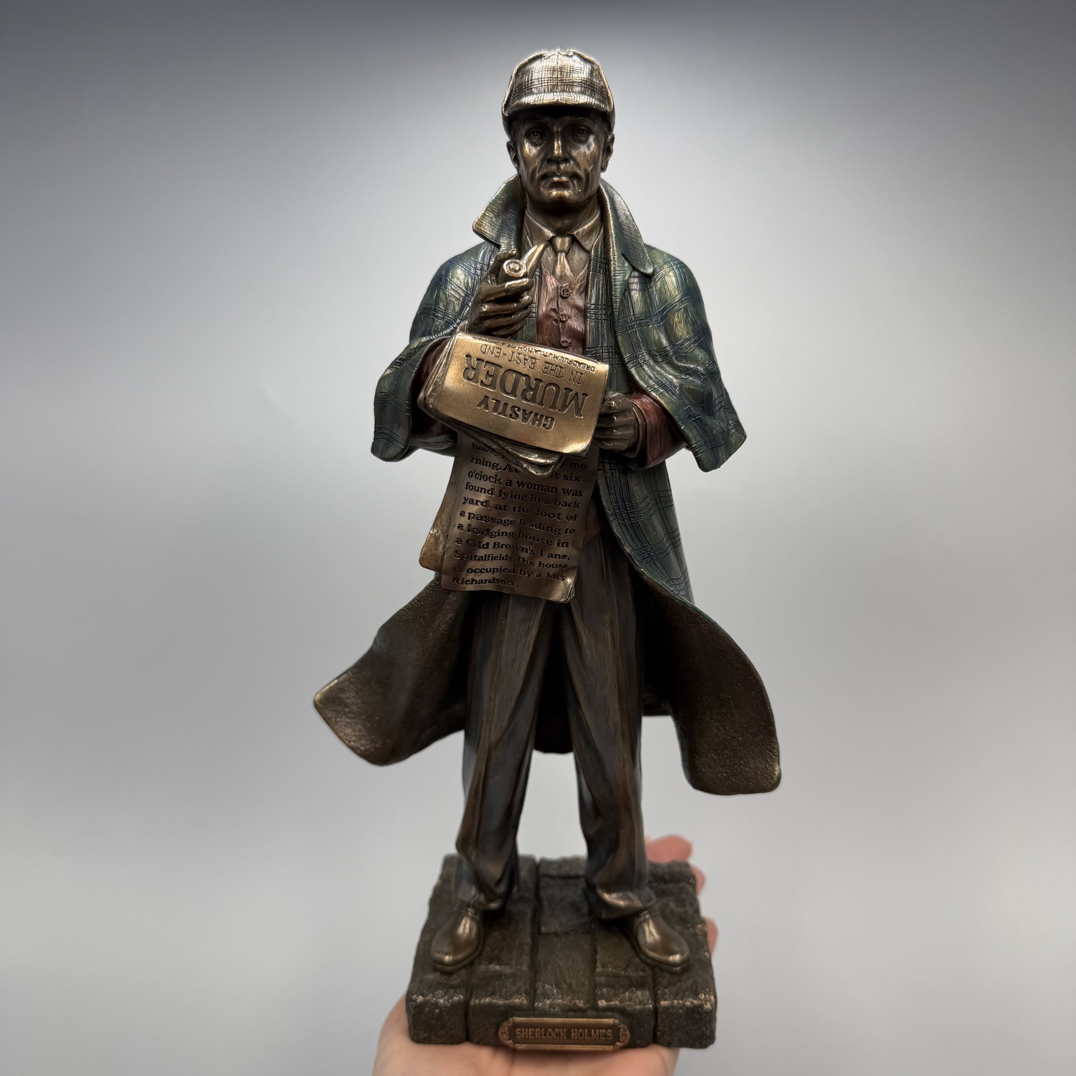 Other Sherlock Holmes Statue Bronze Finish Detective Figurine 27cm Size ONE SIZE - 6 Thumbnail