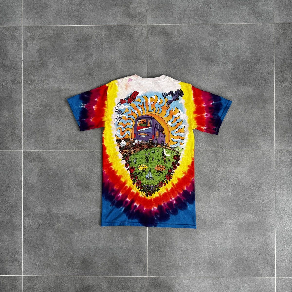Liquid Blue Vintage 1994 Grateful Dead Summer Tour Bus Tie Dye Shirt Size US S / EU 44-46 / 1 - 12 Thumbnail
