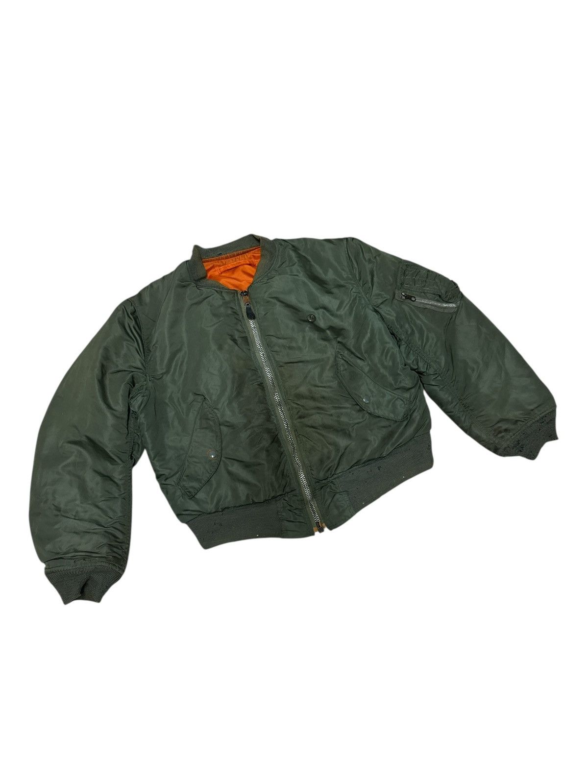 Alpha Industries 1970s ALPHA INDUSTRIES MA-1 BOMBER JACKET US AIR FORCE Size US M / EU 48-50 / 2 - 2 Thumbnail
