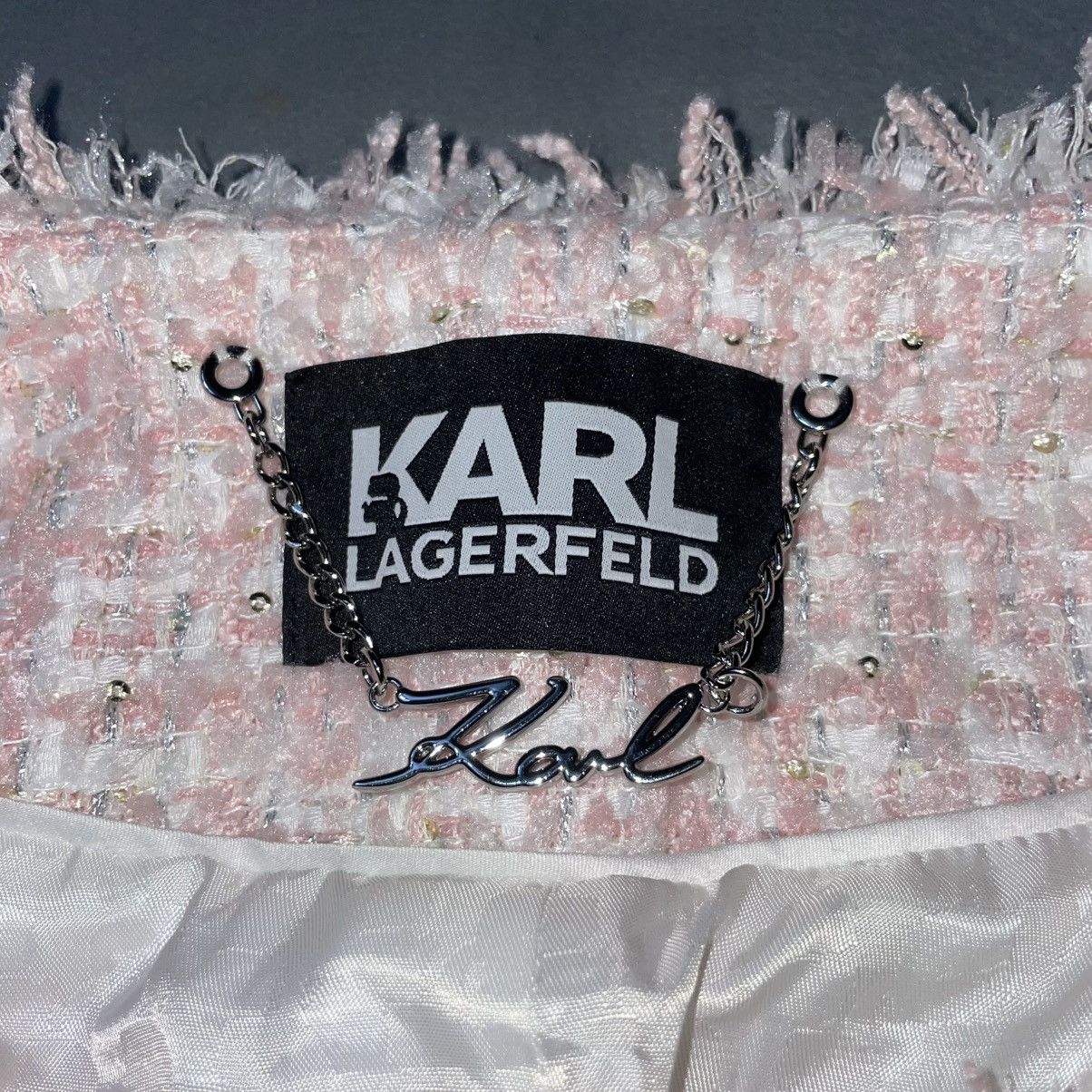 Karl Lagerfeld KARL LAGERFELD PINK TWEED Size M / US 6-8 / IT 42-44 - 3 Thumbnail