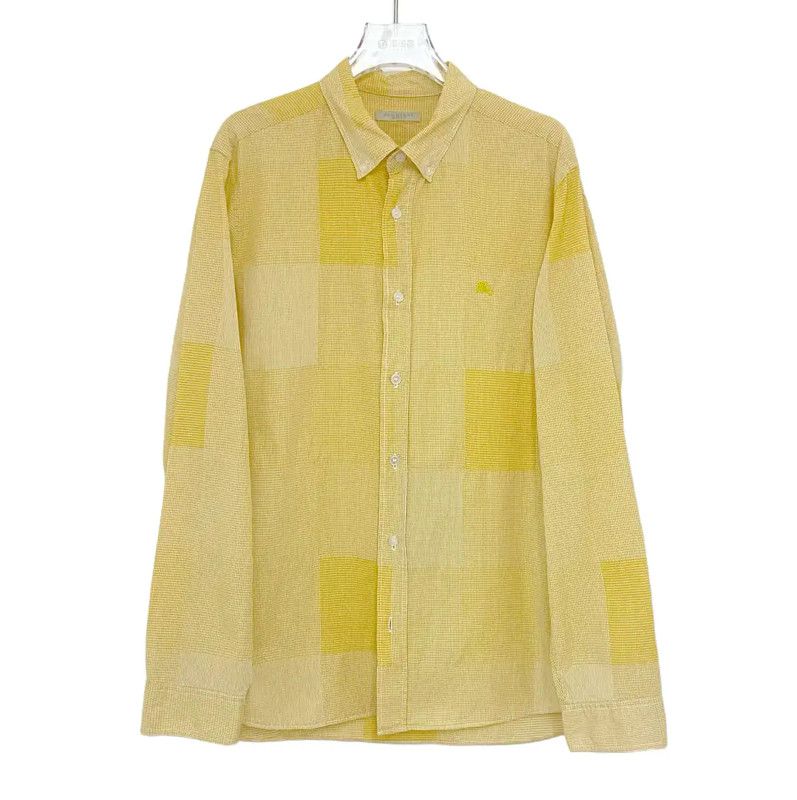 Burberry Burberry Yellow Cotton Long Sleeve Shirt for Women Size L / US 10 / IT 46 - 1 Thumbnail