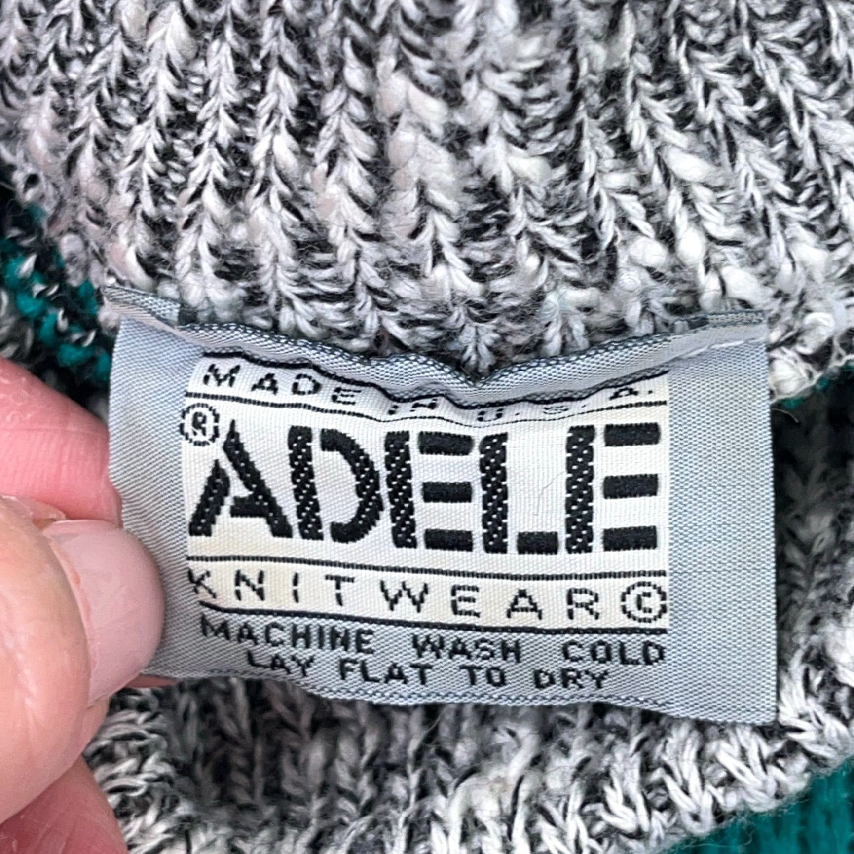 Vintage VINTAGE Adele Sweater Men Medium Green Nordic Geometric 80s 90s Casual Pullover Size US M / EU 48-50 / 2 - 5 Thumbnail