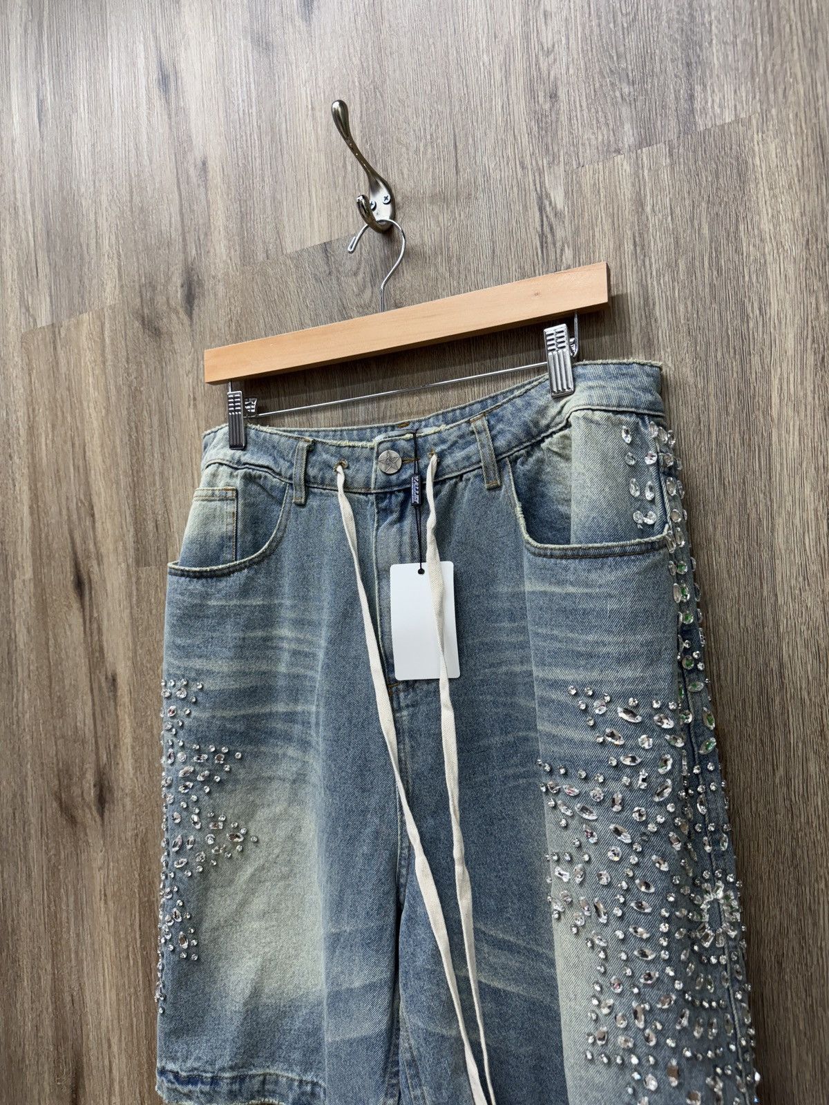 Vale Vale Rhinestone Jorts Size US 30 / EU 46 - 3 Thumbnail
