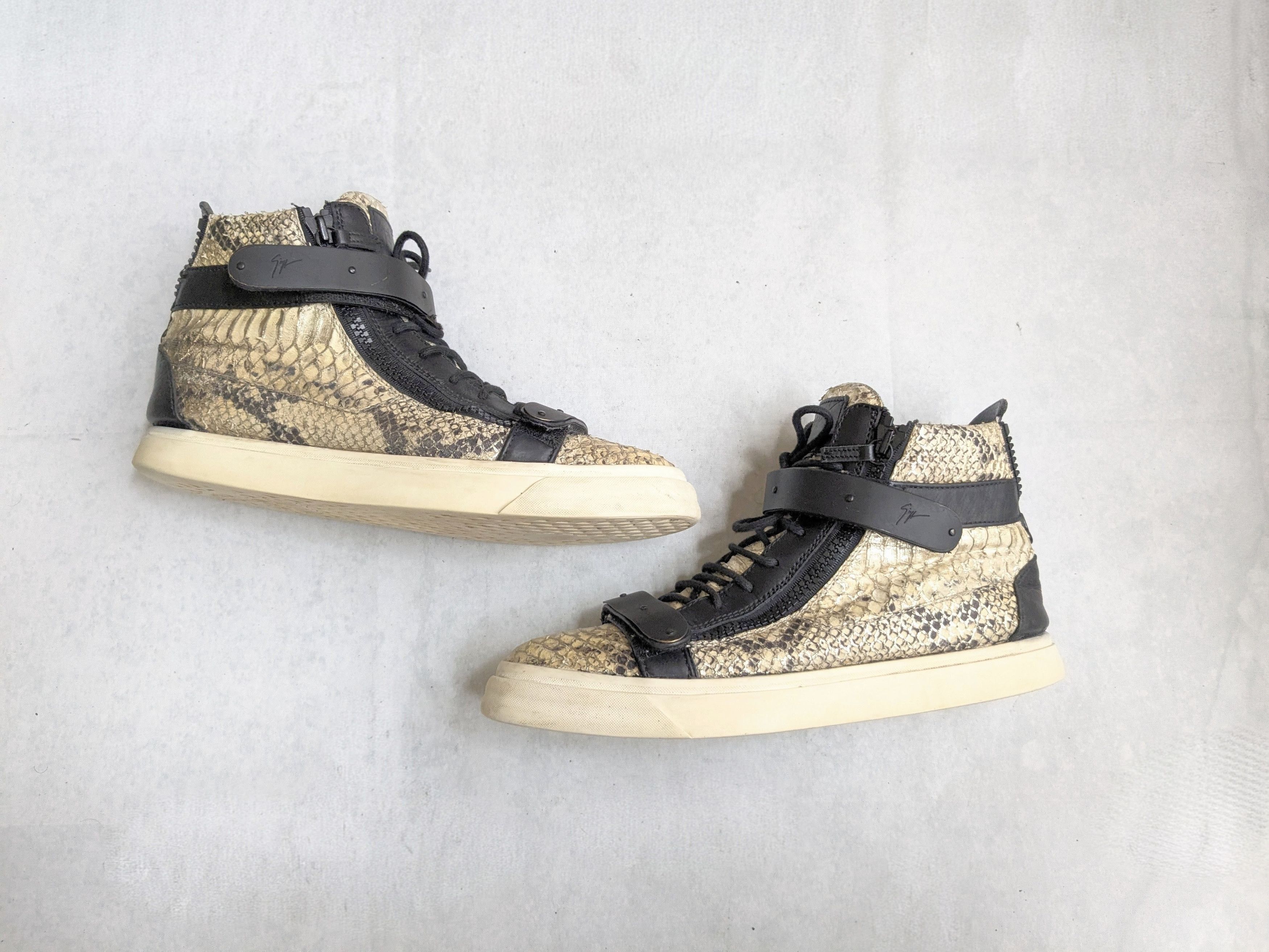 Giuseppe Zanotti Giuseppe Zanotti Sneakers Snakeskin Black 12 45 Size US 12 / EU 45 - 1 Thumbnail