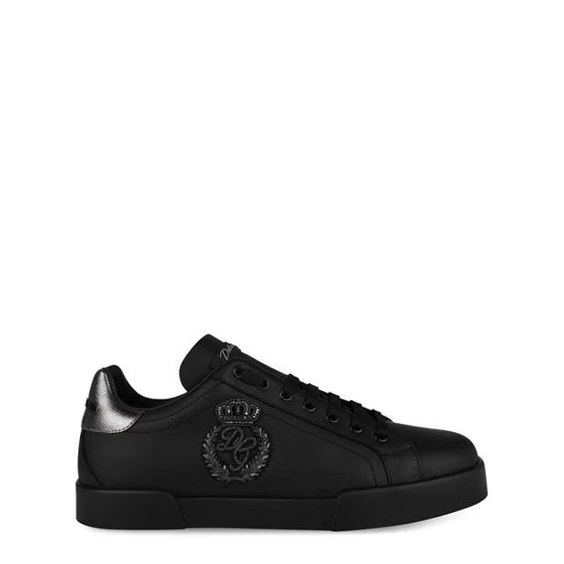 image of Dolce Gabbana O1G2R1Mq0324 Trainers In Black & Silver Shoes in Black/Silver, Men's (Size 10)