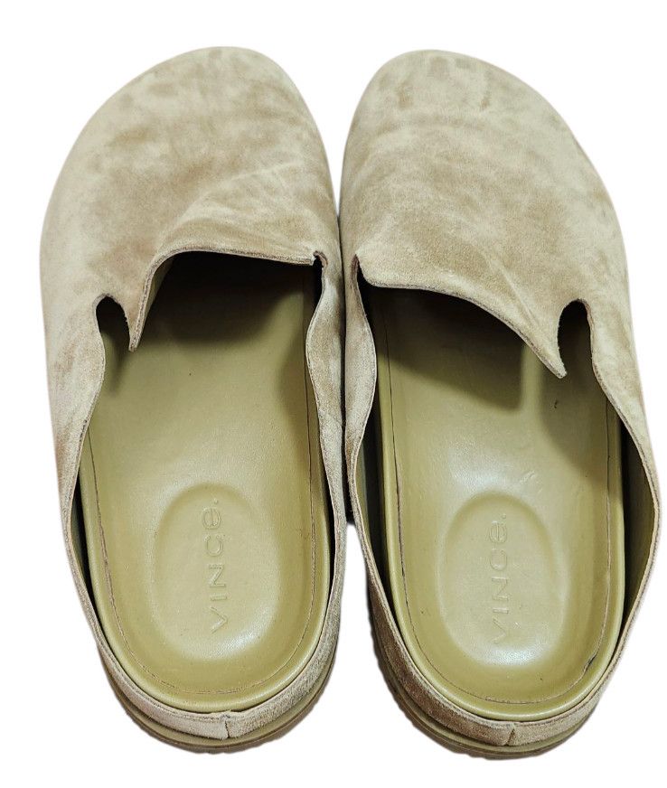 Vince Vince Decker Mens Slip On Decker Suede Mules/ Camel Size 11 Size US 11 / EU 44 - 6 Thumbnail