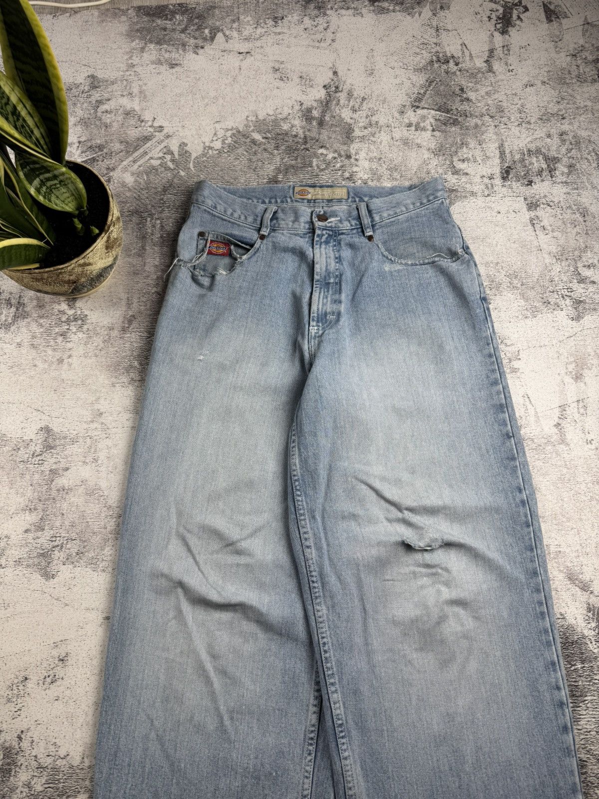 Dickies DICKIES BIG DADDY VINTAGE DENIM RAP HIP HOP BAGGY SKATE DISTRESSED JEANS PANTS Size US 32 / EU 48 - 15 Thumbnail