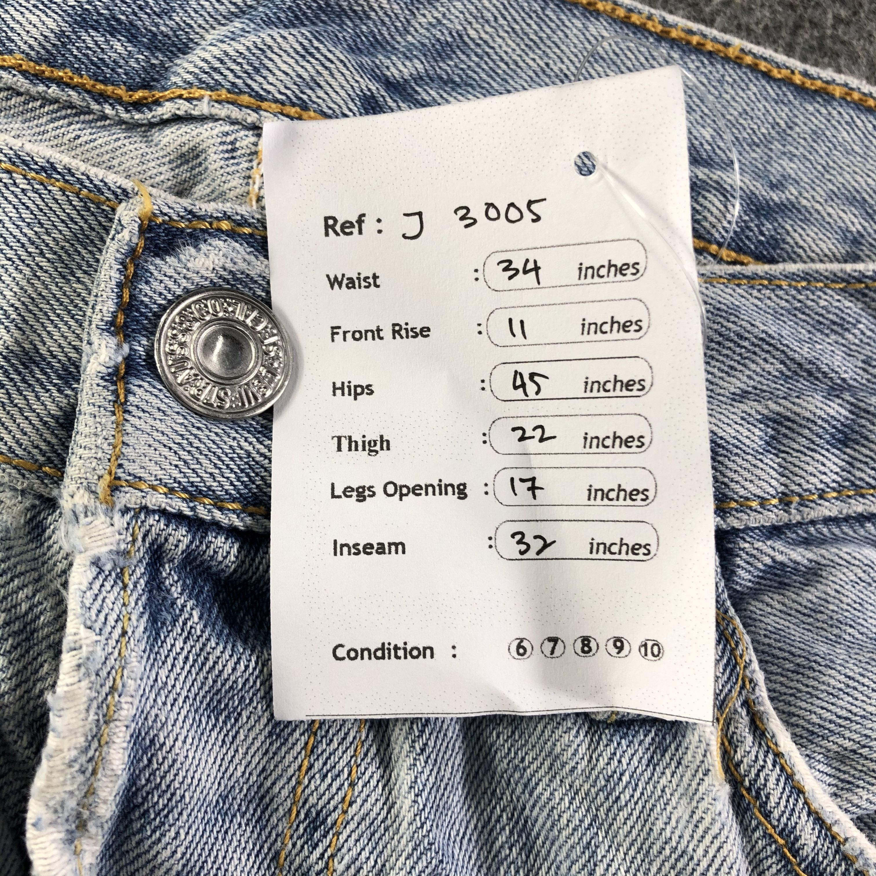 Levi's Vintage 90s Blue Wash Levis 501 Jeans-J3005 Size US 34 / EU 50 - 15 Thumbnail