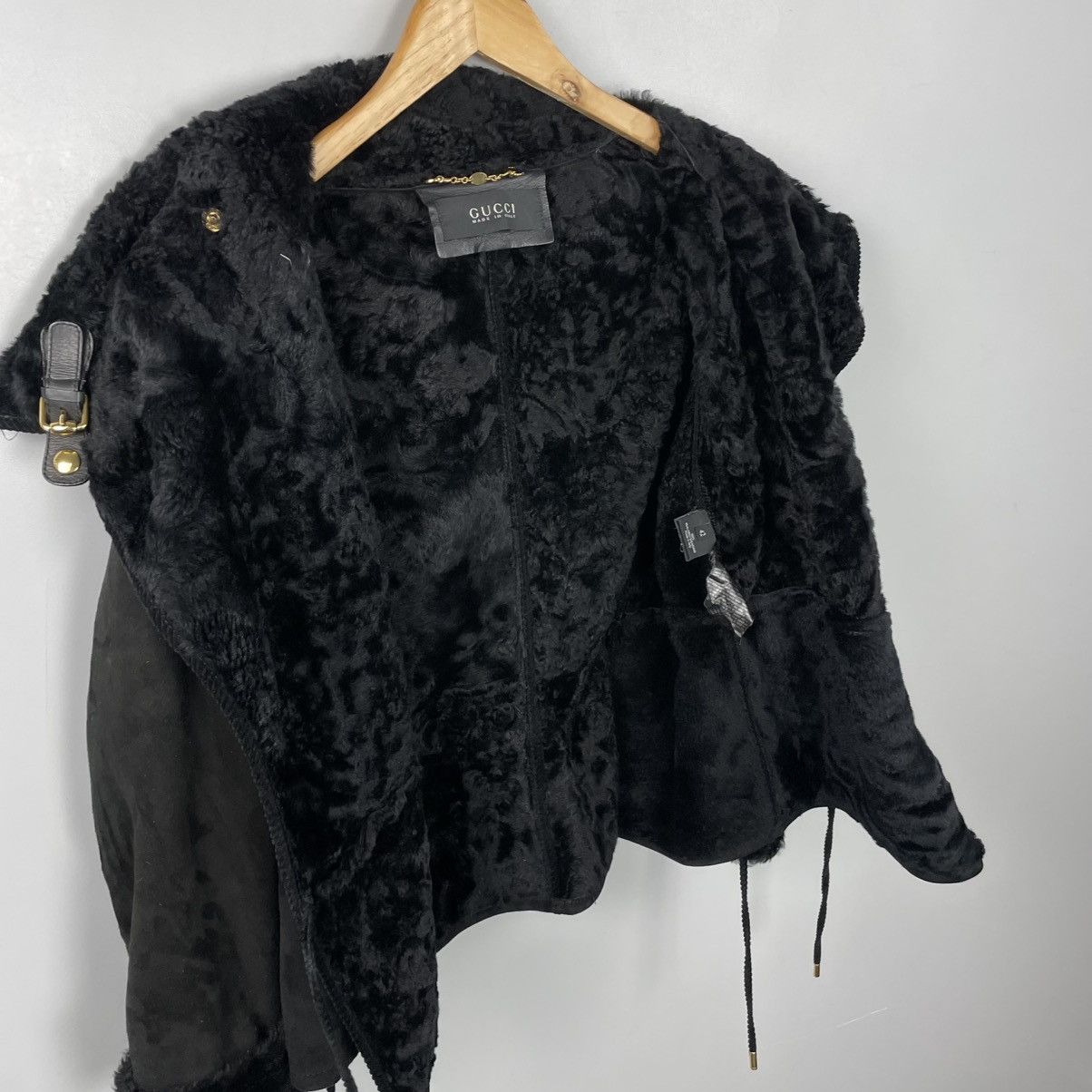 Gucci Archive Gucci Shearling Leather Jacket designer Tom Ford Size US XS / EU 42 / 0 - 12 Thumbnail