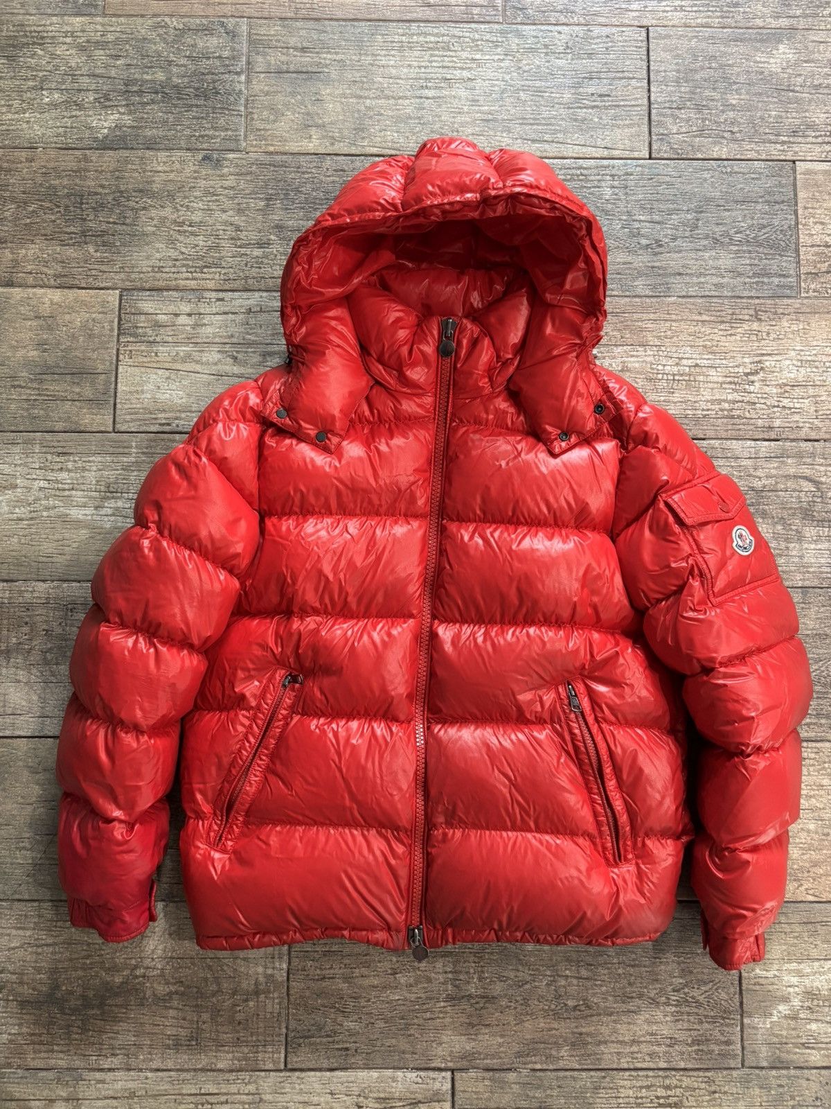 Moncler Red Maya Giubbotto Puffer Jacket Size US XL / EU 56 / 4 - 1 Thumbnail