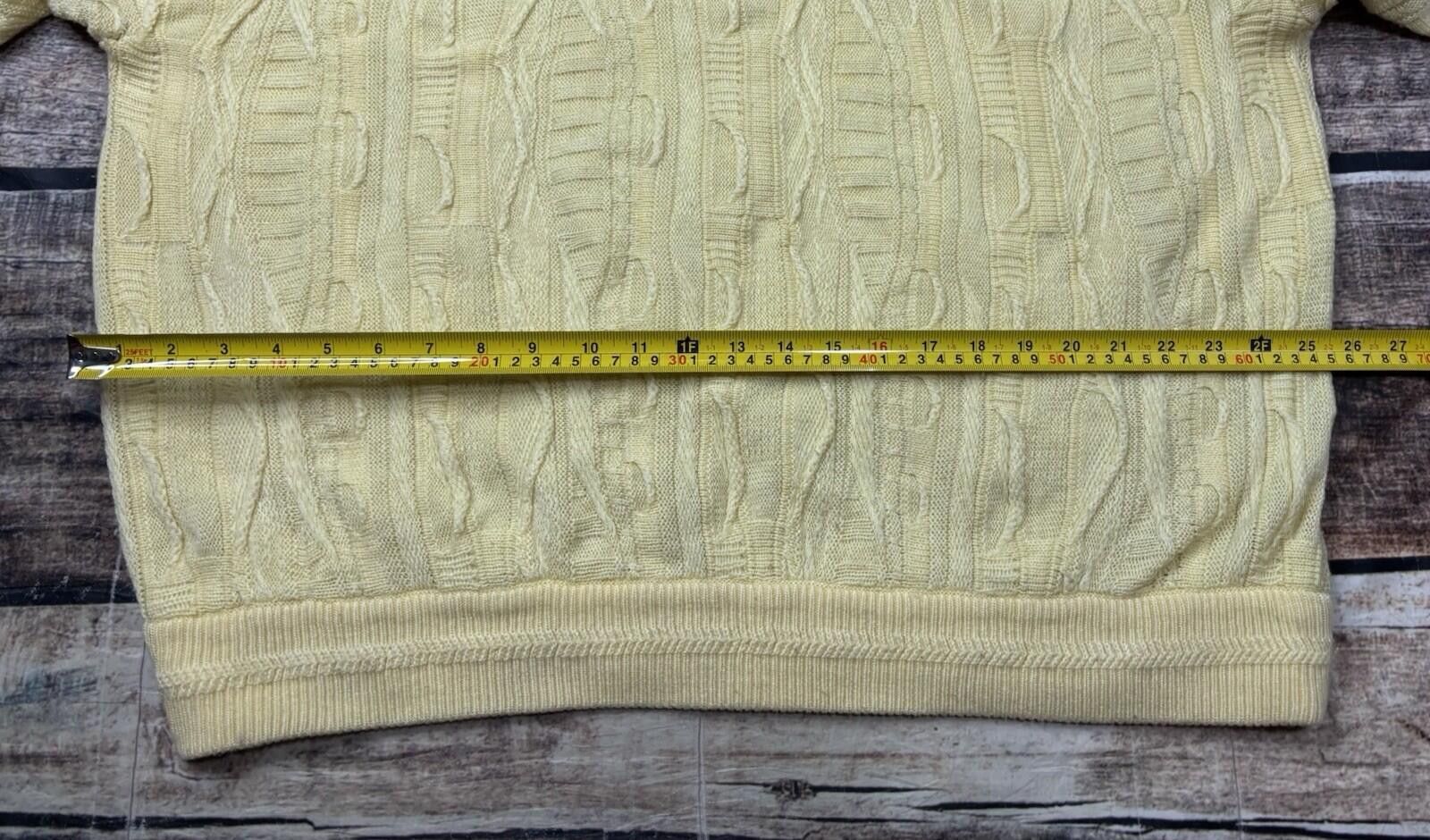 Coogi Coogi Polo Sweater Mens 2XL Wool 3D Knit Biggie Yellow 90s Size US XXL / EU 58 / 5 - 12 Thumbnail