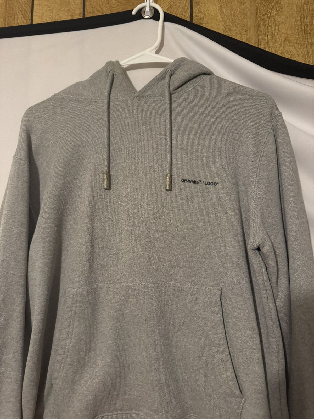 Off-White Off white “Logo” Text Hoodie Size US S / EU 44-46 / 1 - 1 Thumbnail