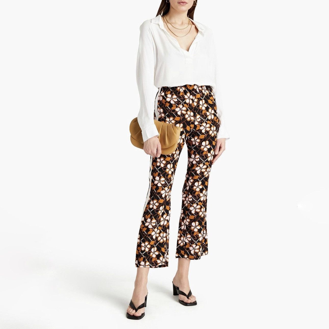Marni MARNI Floral Print Wide Leg Pants Size 28" / US 6 / IT 42 - 8 Thumbnail