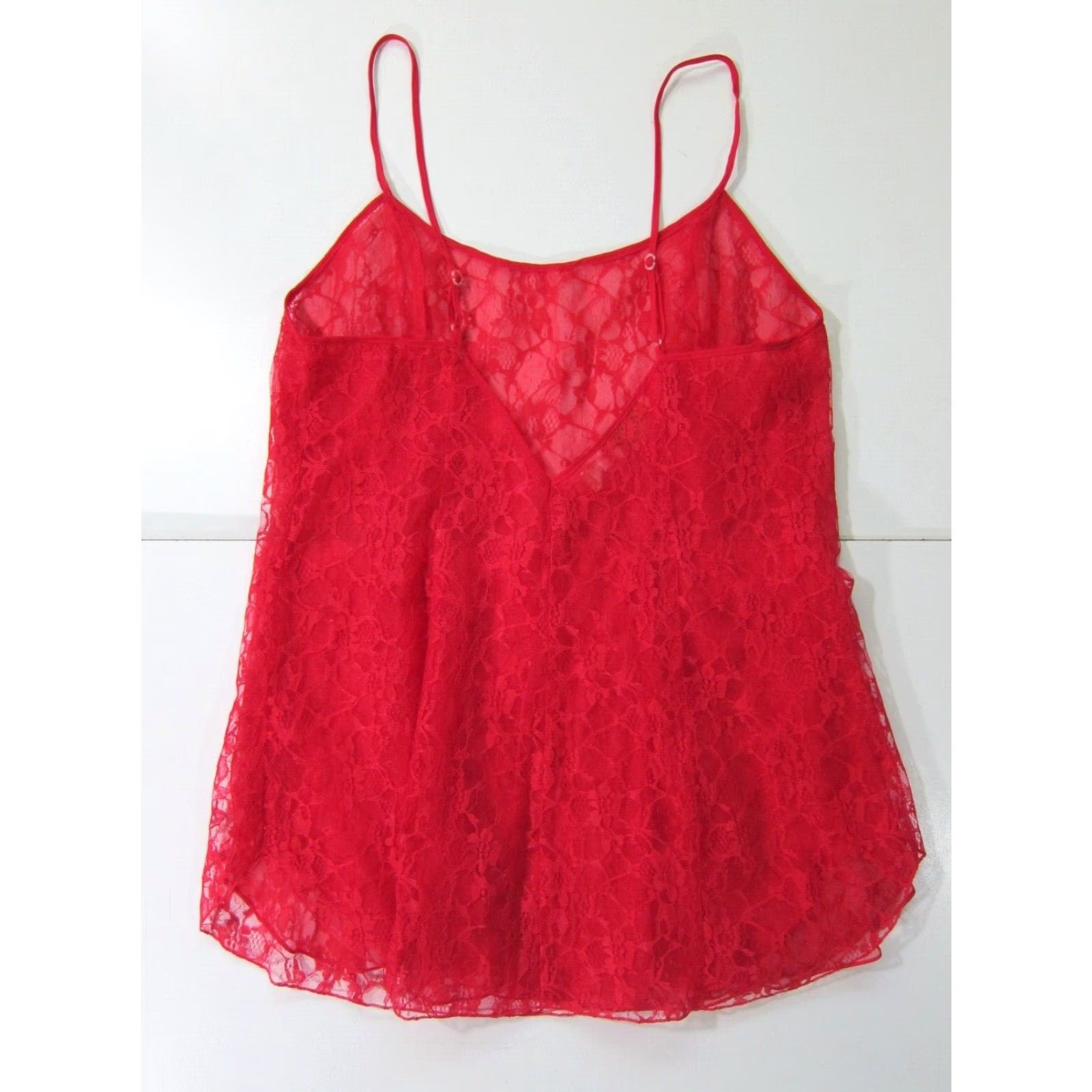 Victoria's Secret VINTAGE Victoria's Secret Red Lace Nightgown Cami Large Lingerie Spaghetti Strap Women Size ONE SIZE - 2 Thumbnail