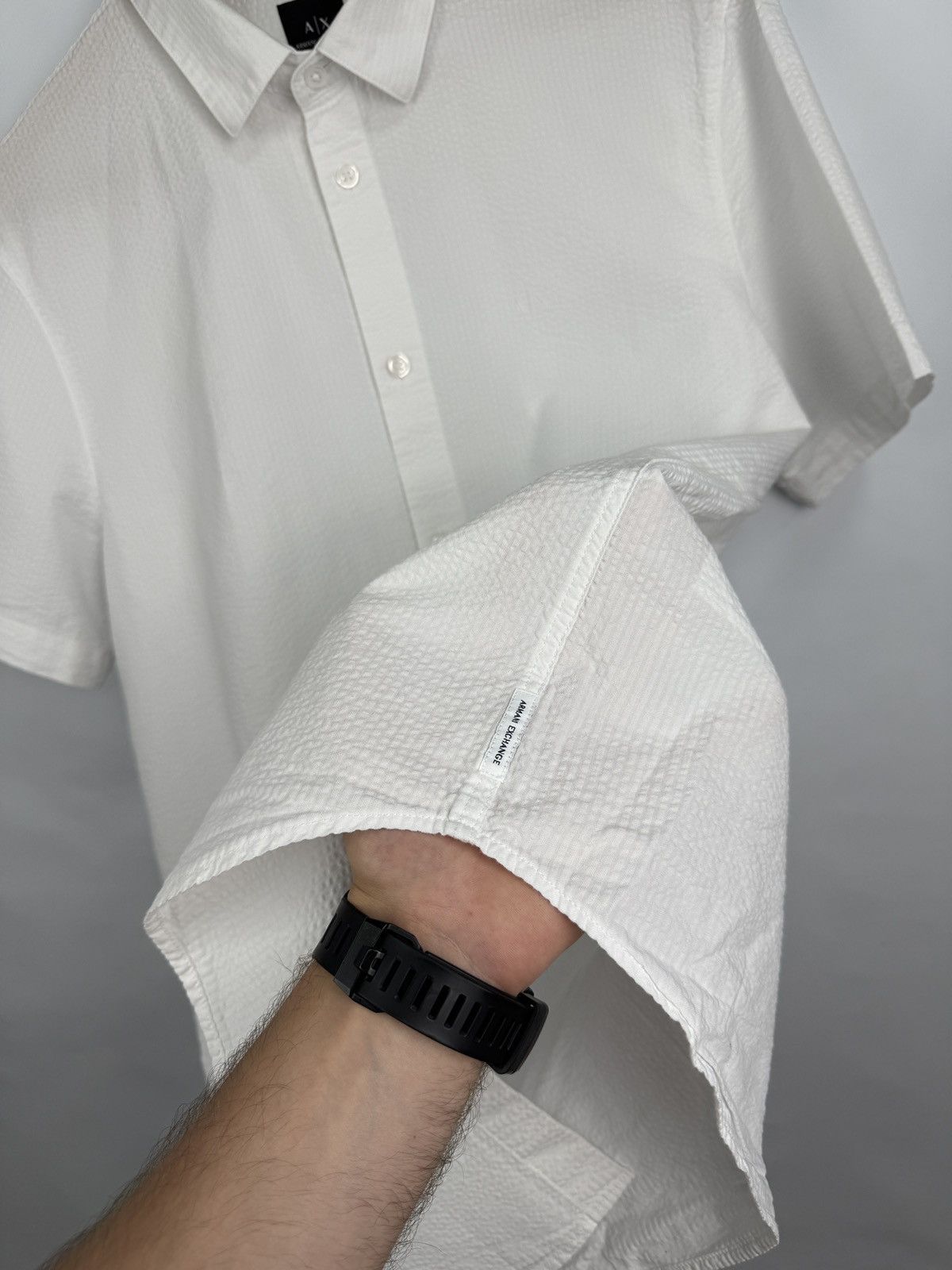 Armani Exchange 🇮🇹 A|X Armani Exchange Luxury Regular Fit Textured Shirt Rare Size US L / EU 52-54 / 3 - 9 Thumbnail