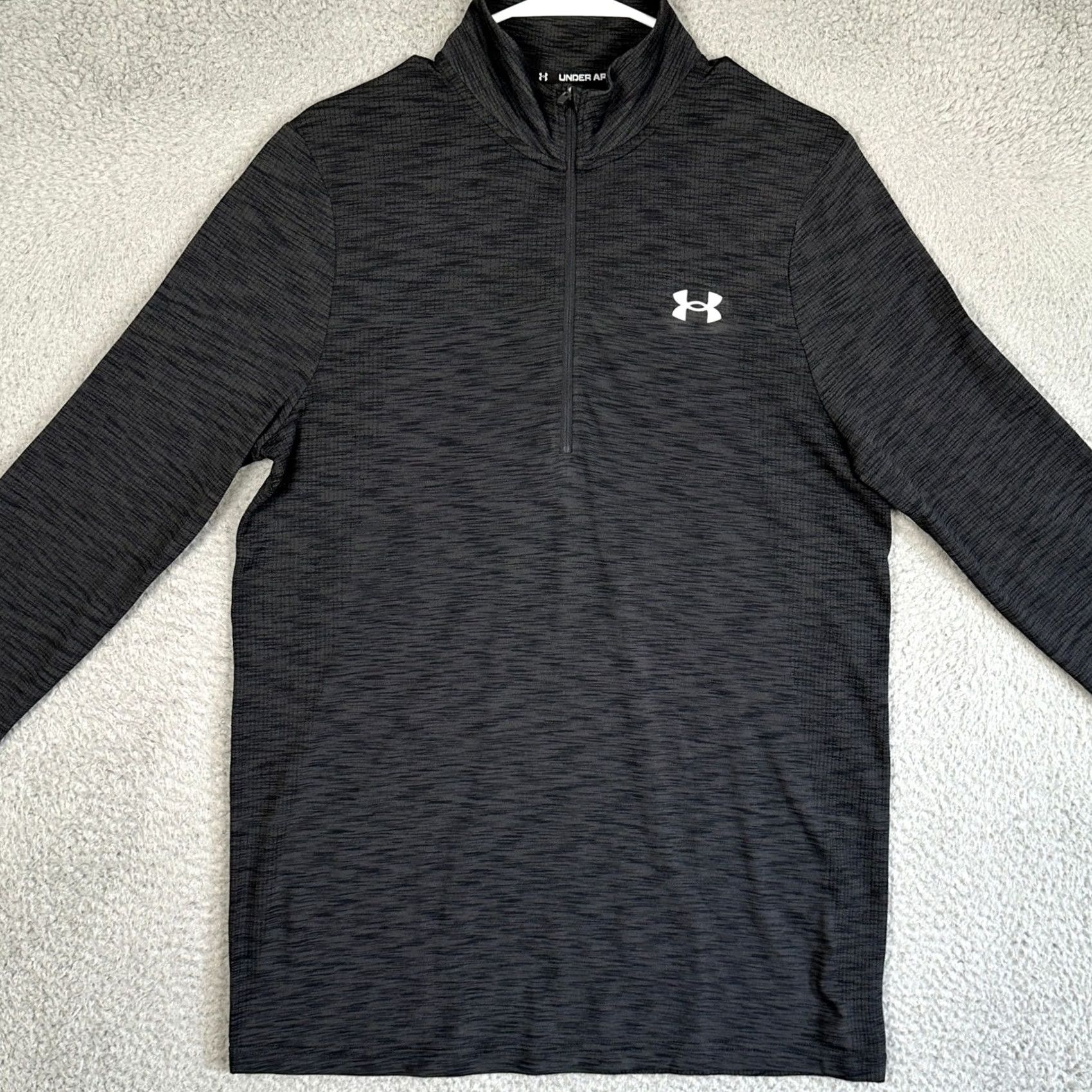 Under Armour Under Armour Shirt Men Medium Black Heather 1/4 Zip Pullover Athletic Fitted Size US M / EU 48-50 / 2 - 2 Thumbnail