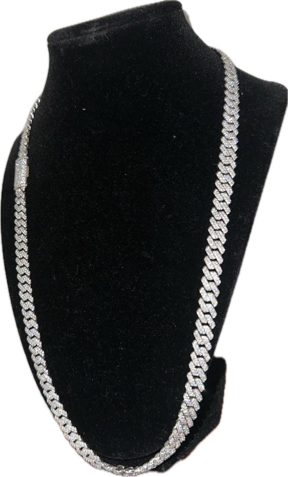 Other 925 stirling silver cuban link chain VVS1-D diaminds Size ONE SIZE - 3 Thumbnail