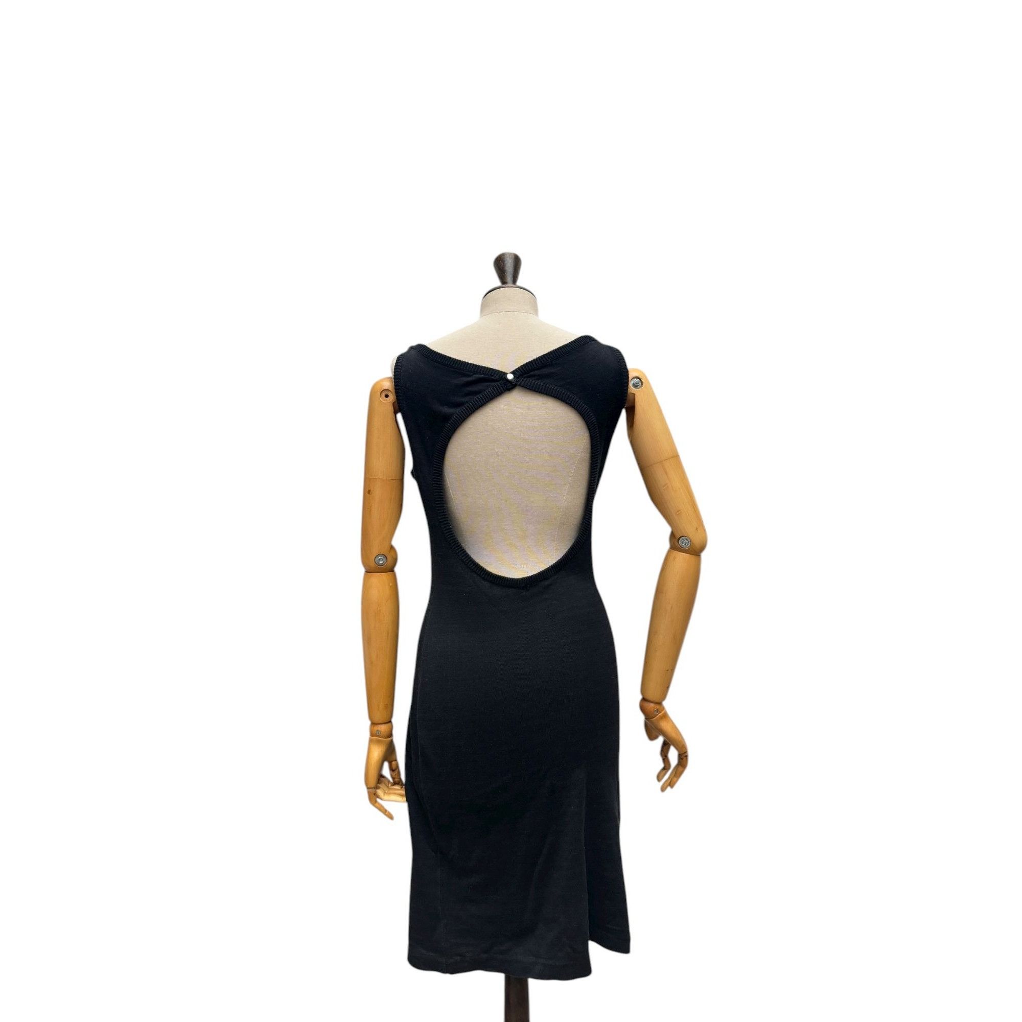 Alaia Black Cotton Knit Dress Size S / US 4 / IT 40 - 2 Thumbnail